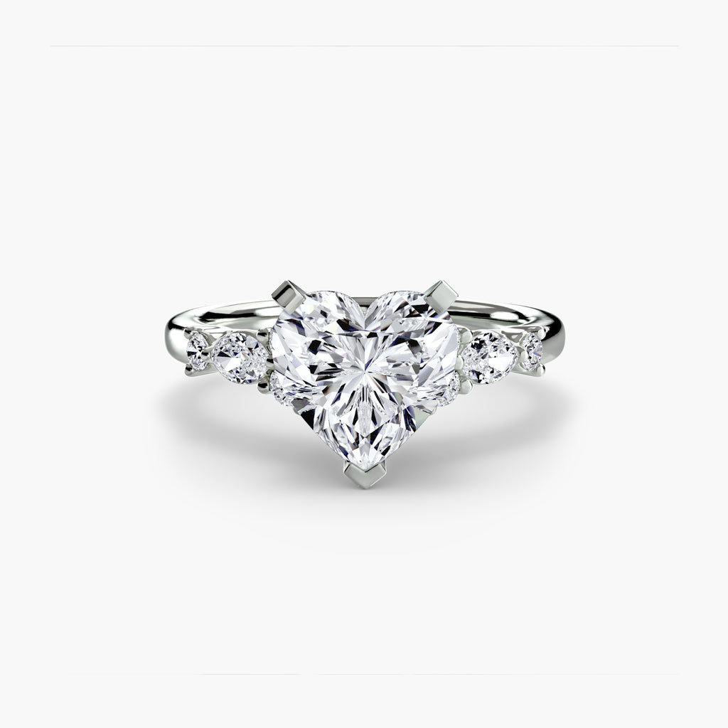 The Floral Accent Solitaire Ring
