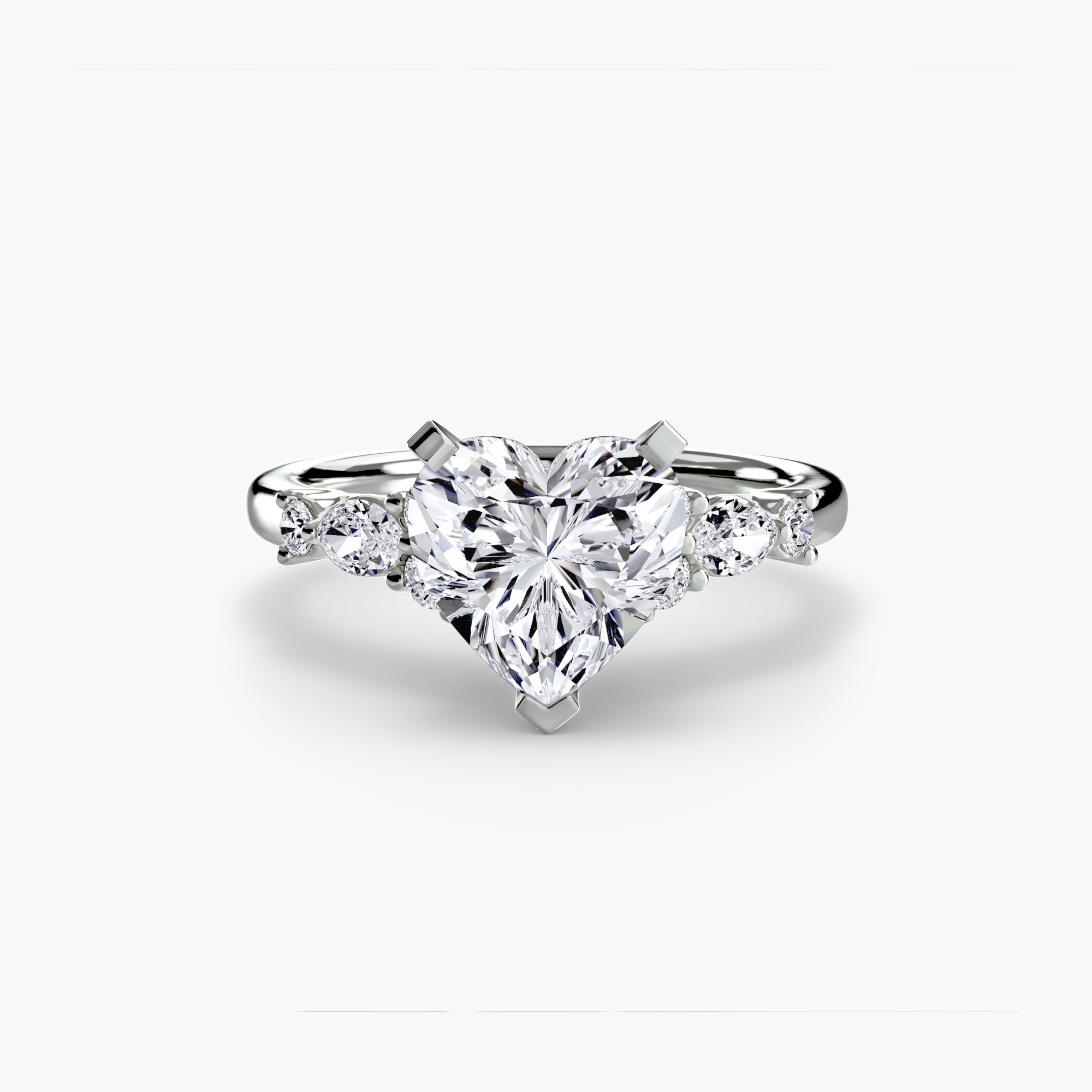 The Floral Accent Solitaire Ring