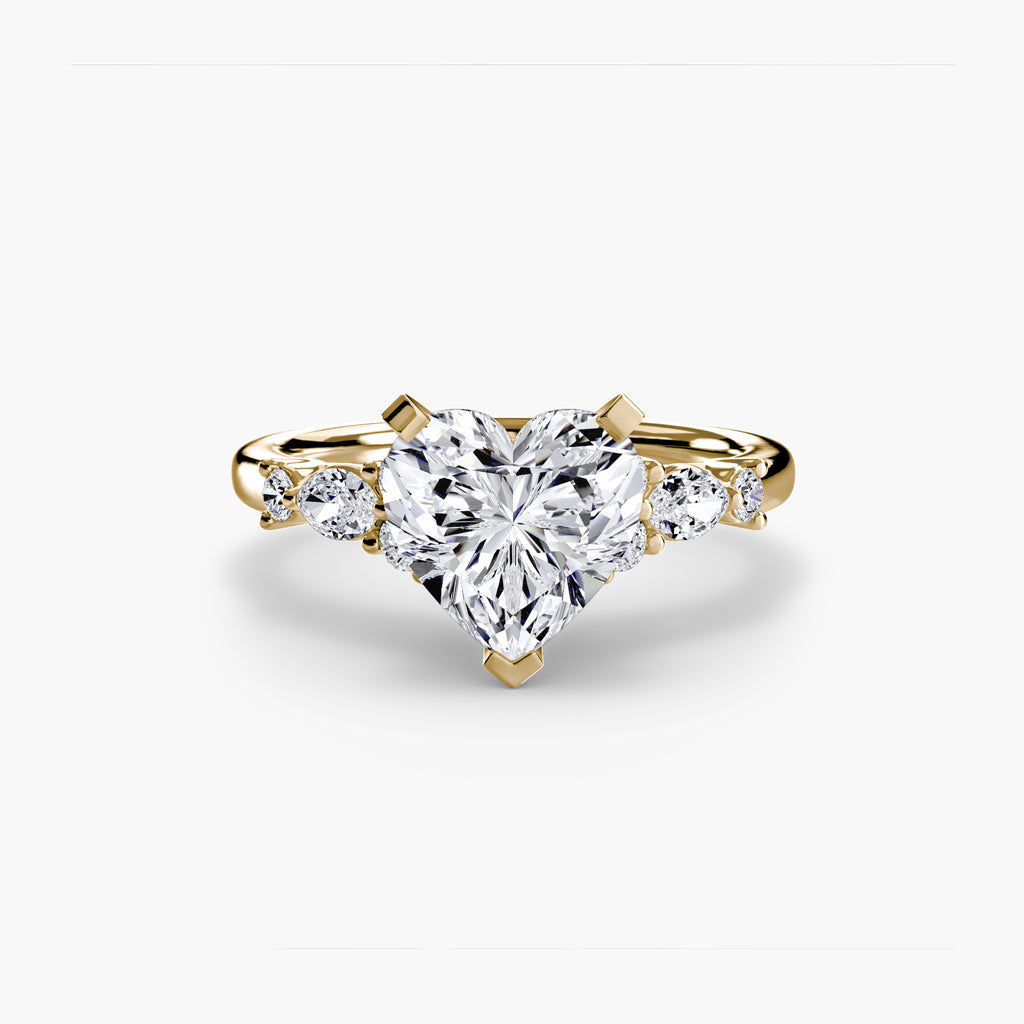 The Floral Accent Solitaire Ring