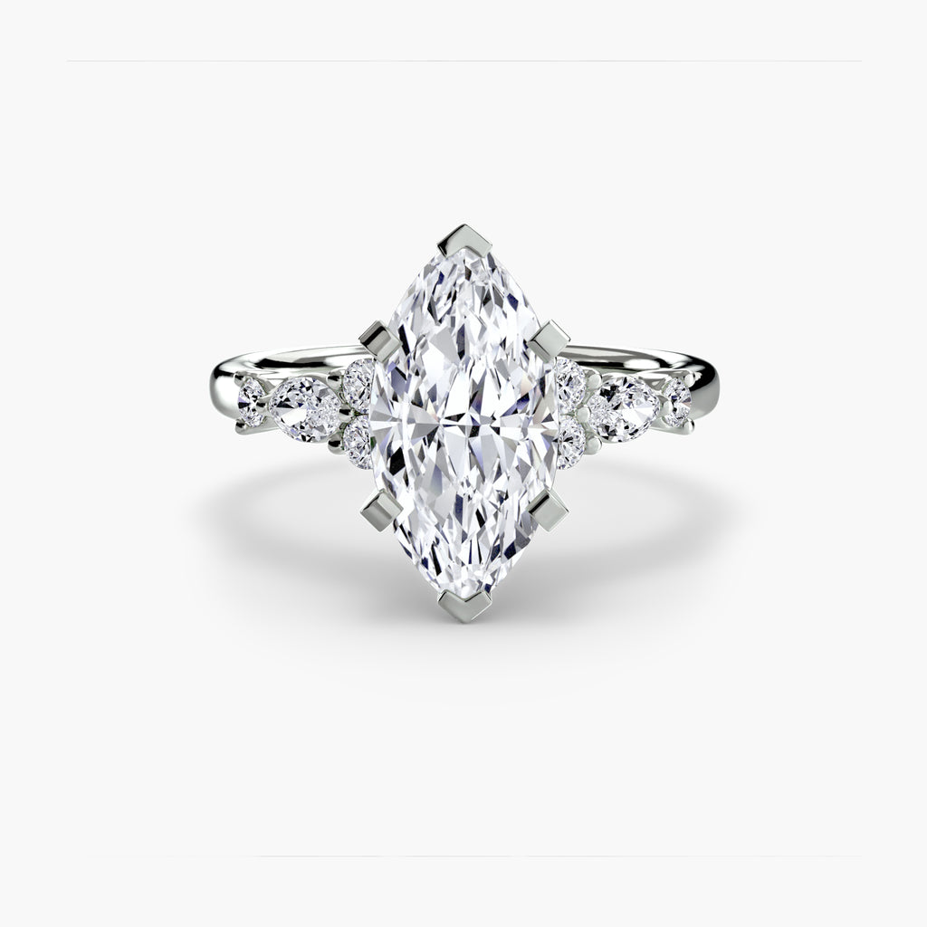 The Floral Accent Solitaire Ring