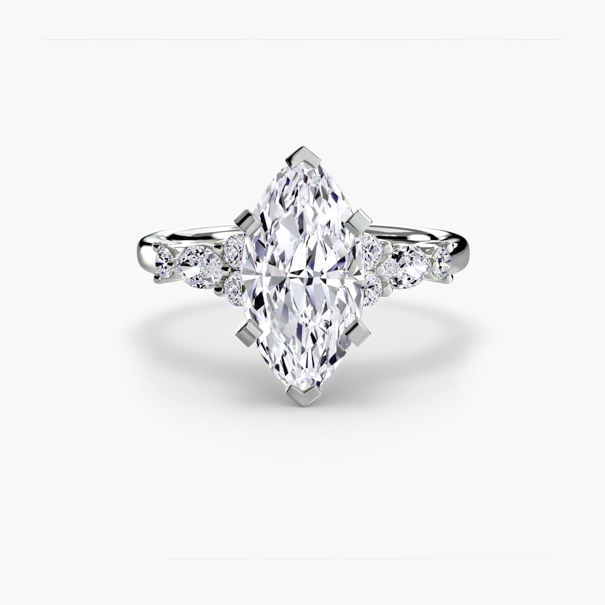 The Floral Accent Solitaire Ring
