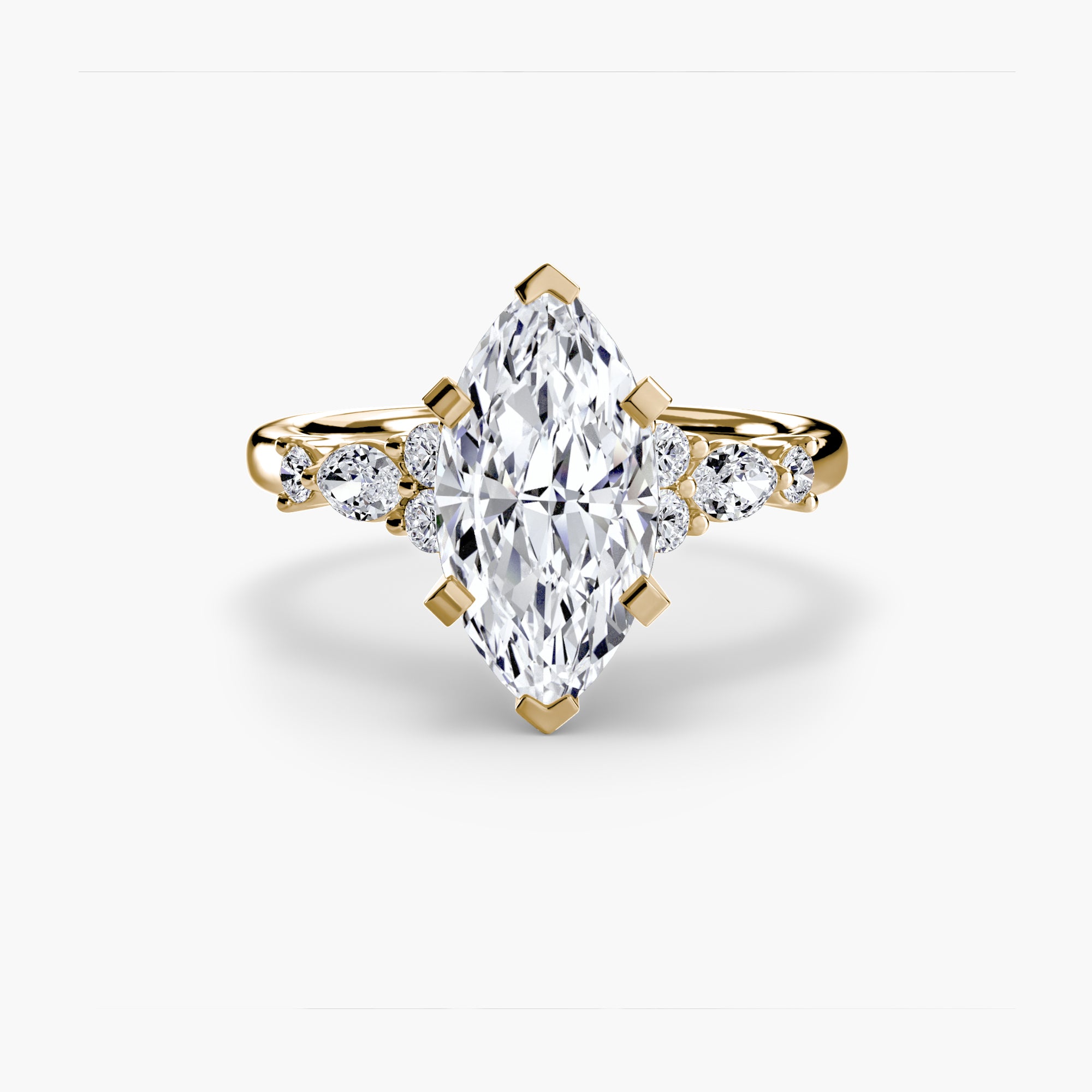 The Floral Accent Solitaire Ring