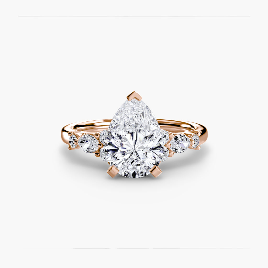 The Floral Accent Solitaire Ring