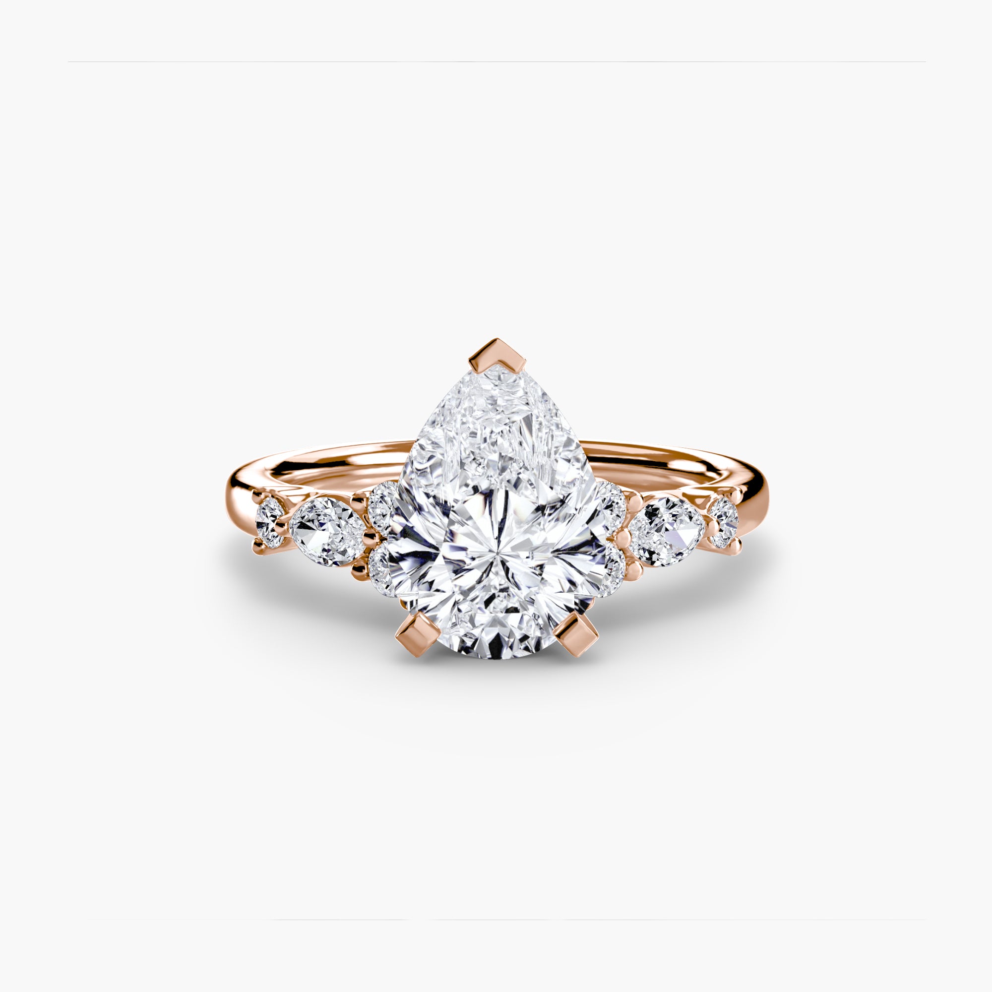 The Floral Accent Solitaire Ring