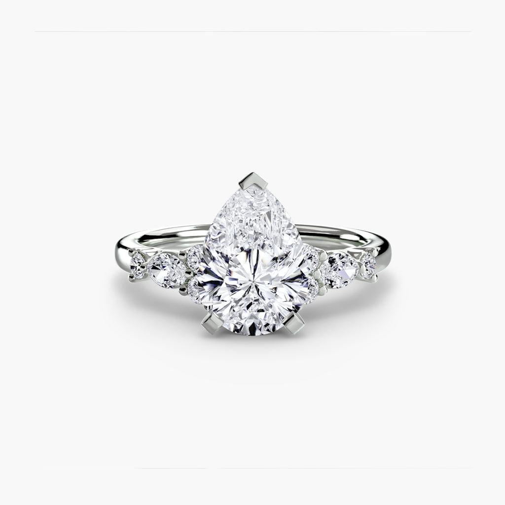 The Floral Accent Solitaire Ring