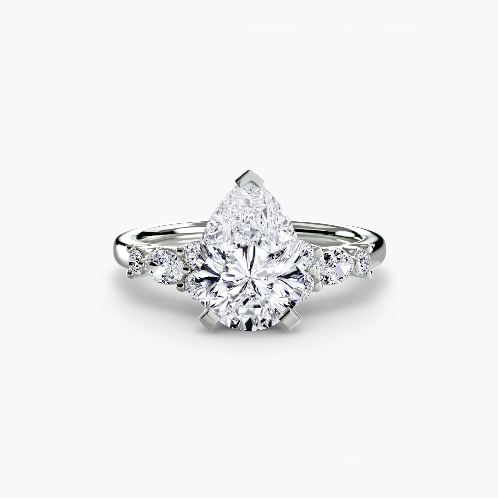 The Floral Accent Solitaire Ring