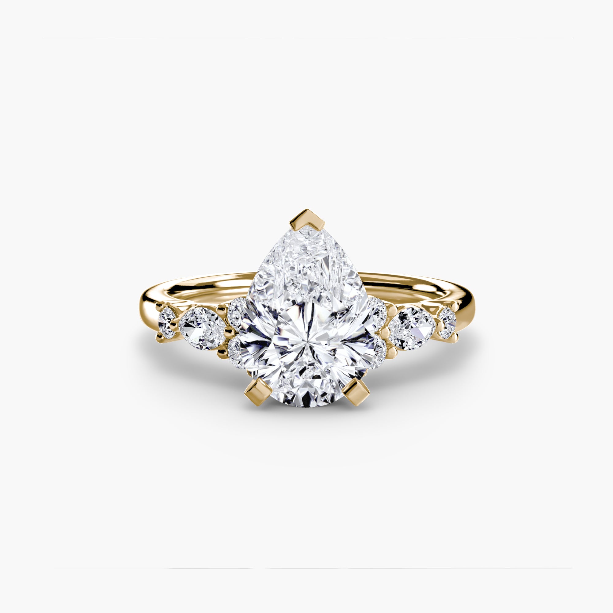 The Floral Accent Solitaire Ring