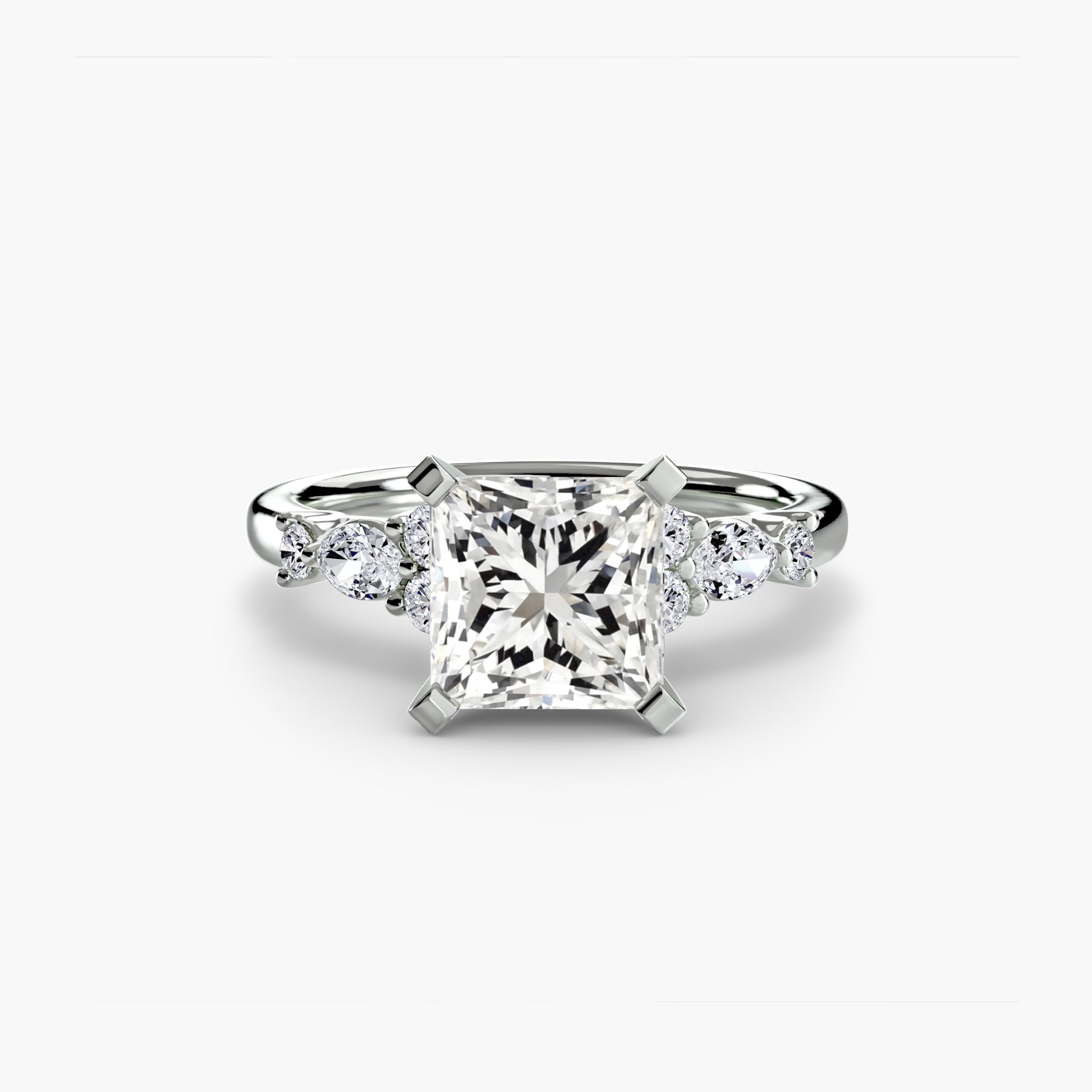 The Floral Accent Solitaire Ring
