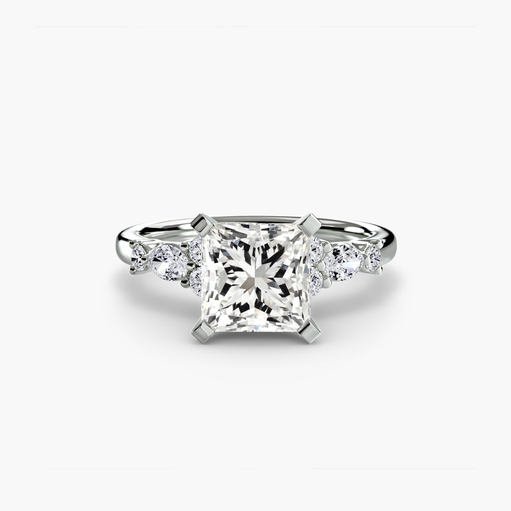 The Floral Accent Solitaire Ring