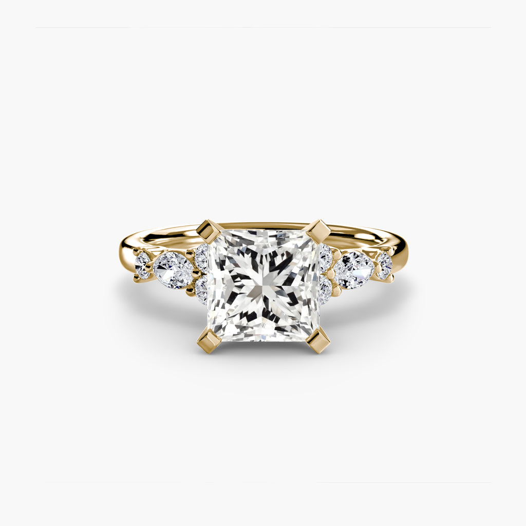 The Floral Accent Solitaire Ring