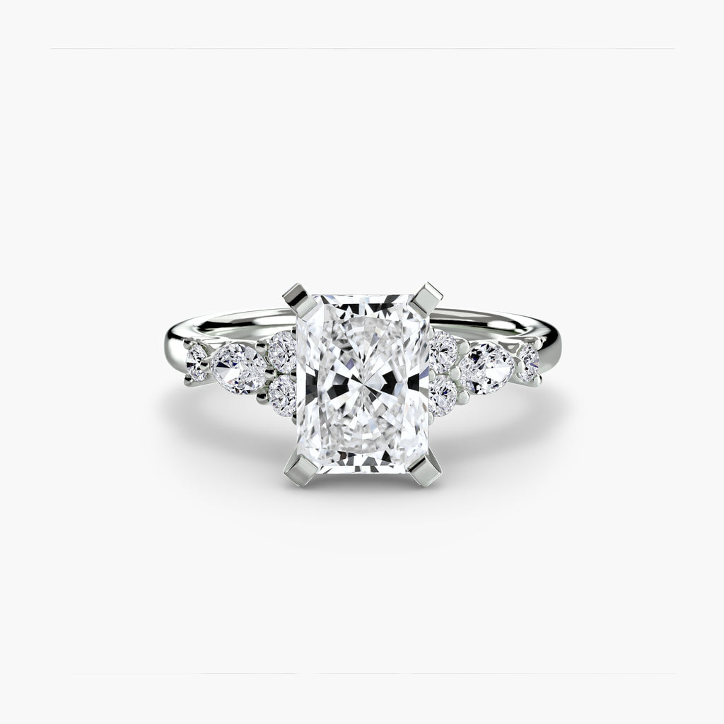 The Floral Accent Solitaire Ring