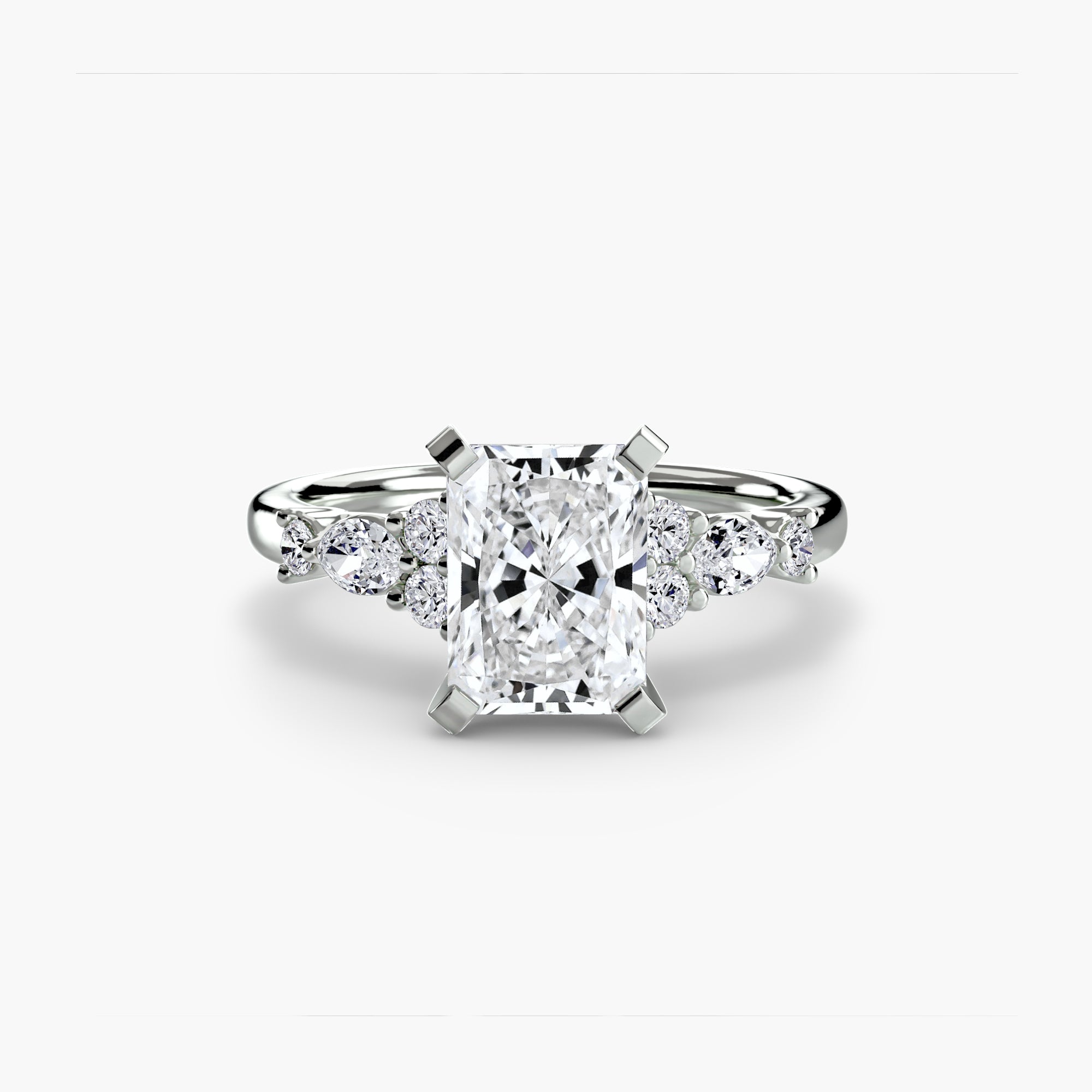 The Floral Accent Solitaire Ring