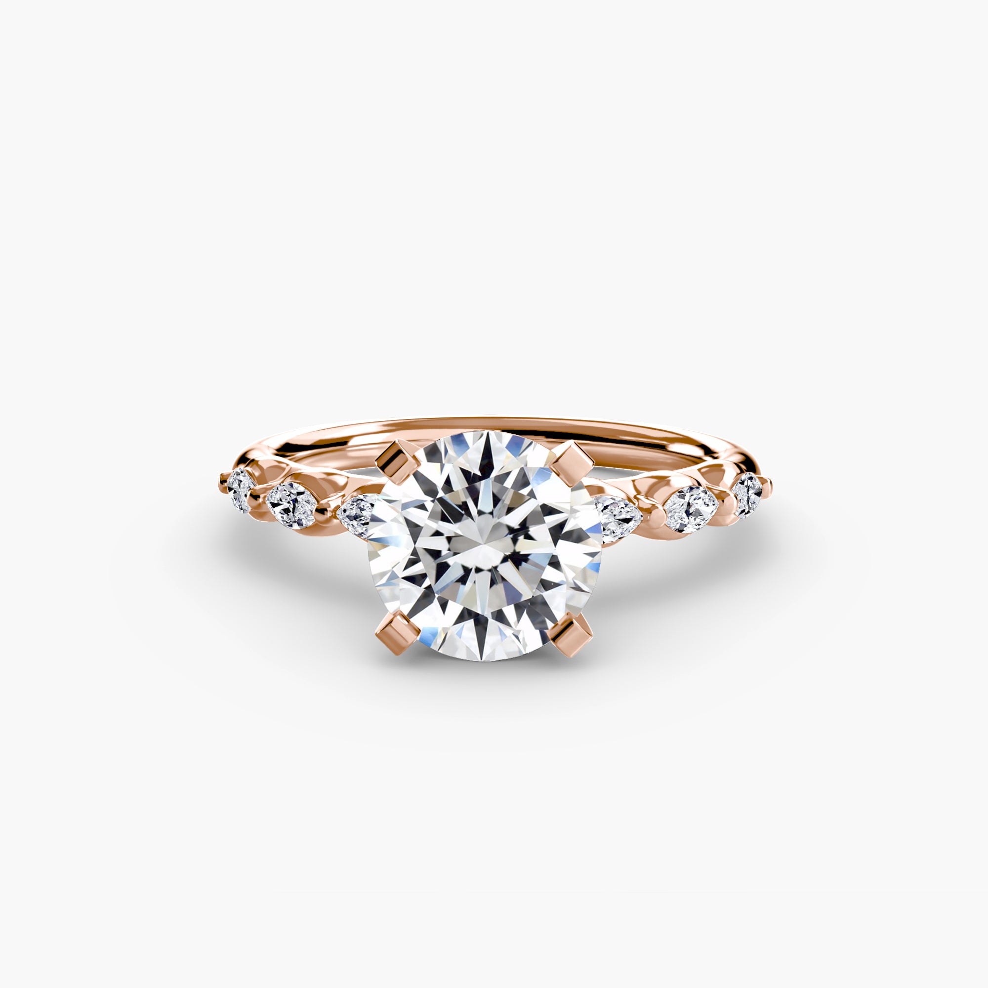 The Floral Accent Solitaire Ring