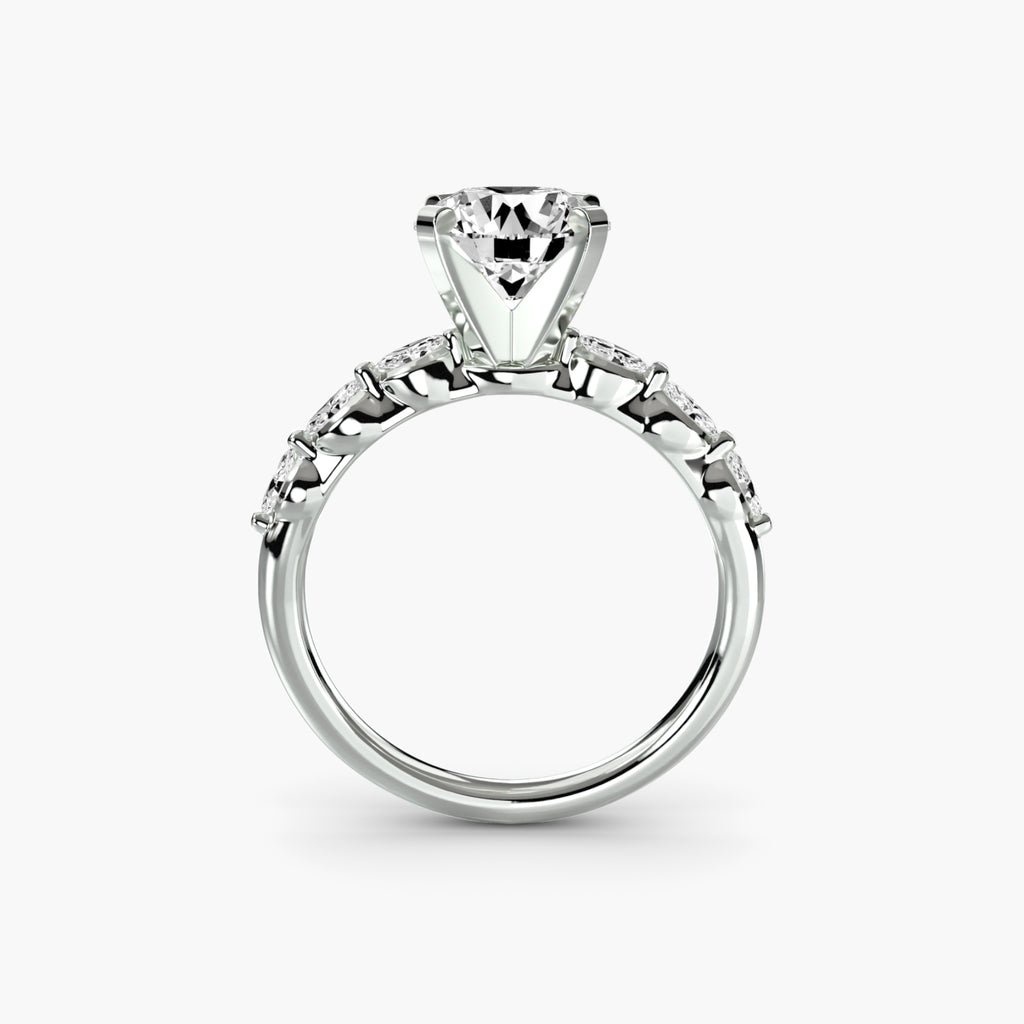The Floral Accent Solitaire Ring