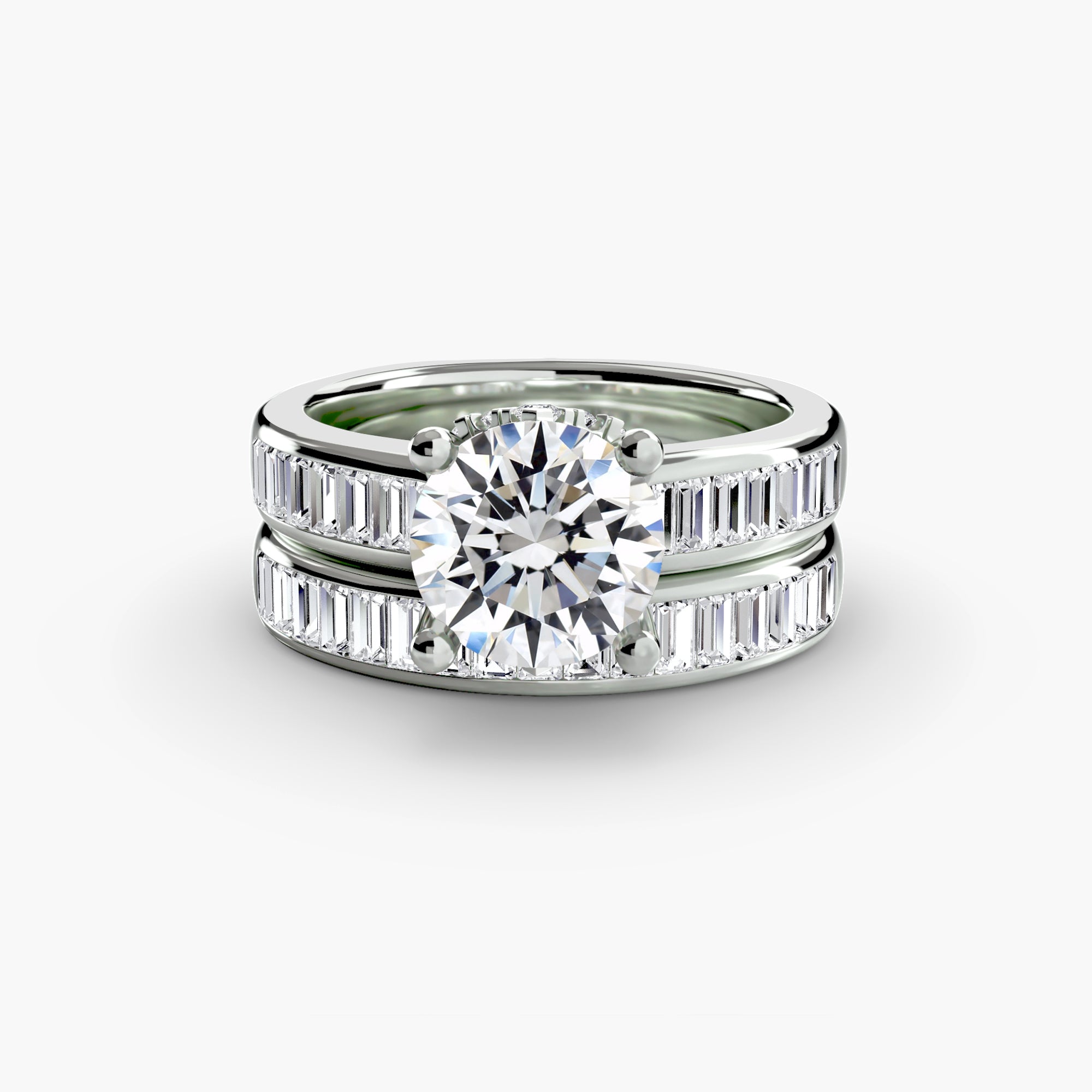 Baguette Channel Solitaire Ring