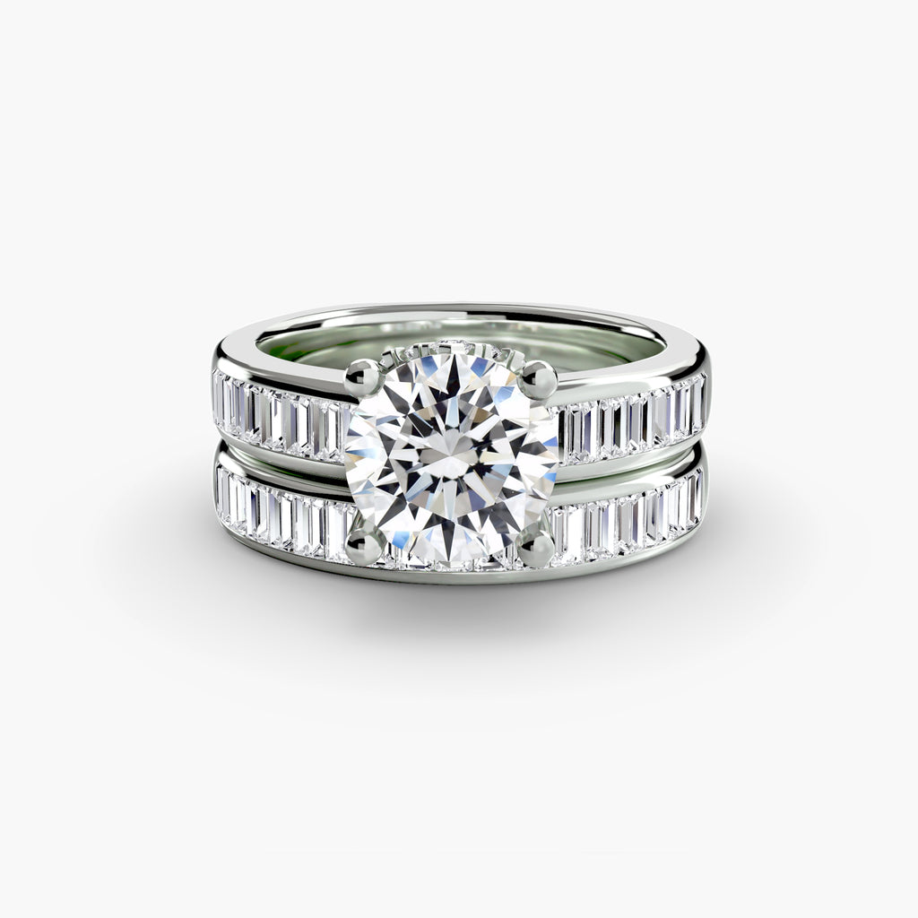Baguette Channel Solitaire Ring