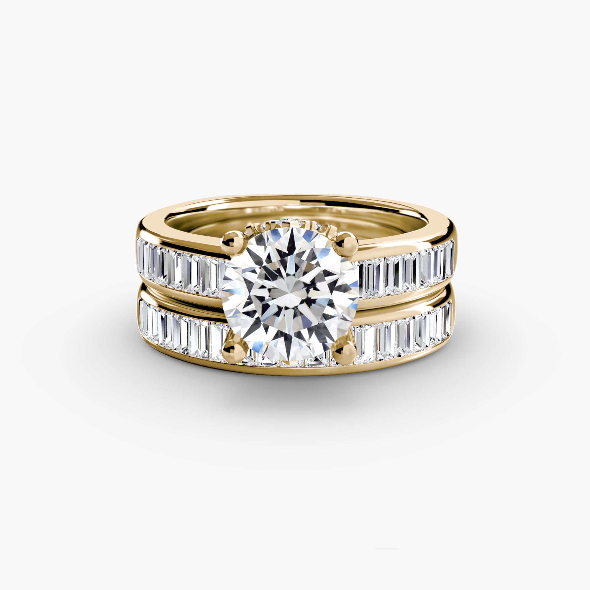 Baguette Channel Solitaire Ring