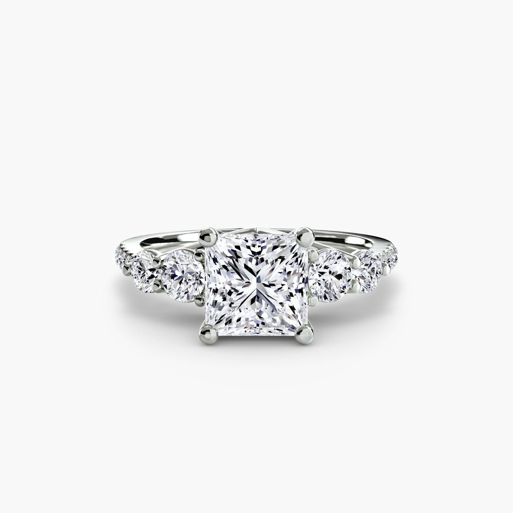 Take Five Ring with Pavé Band