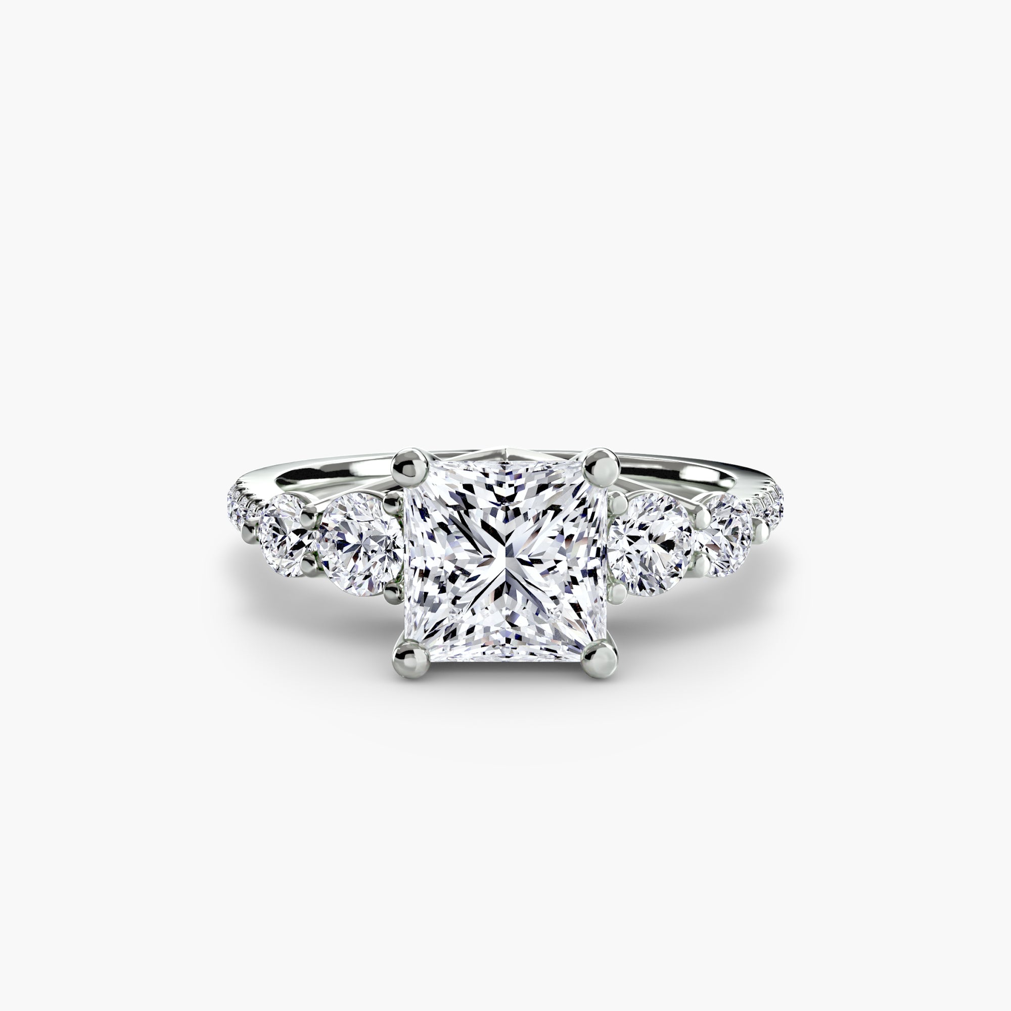 Take Five Ring with Pavé Band