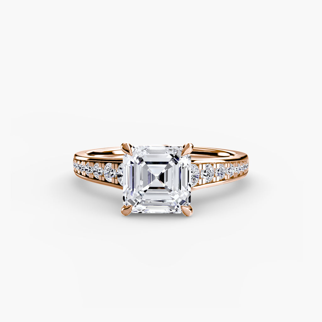Keeper Solitaire Ring with Pavé