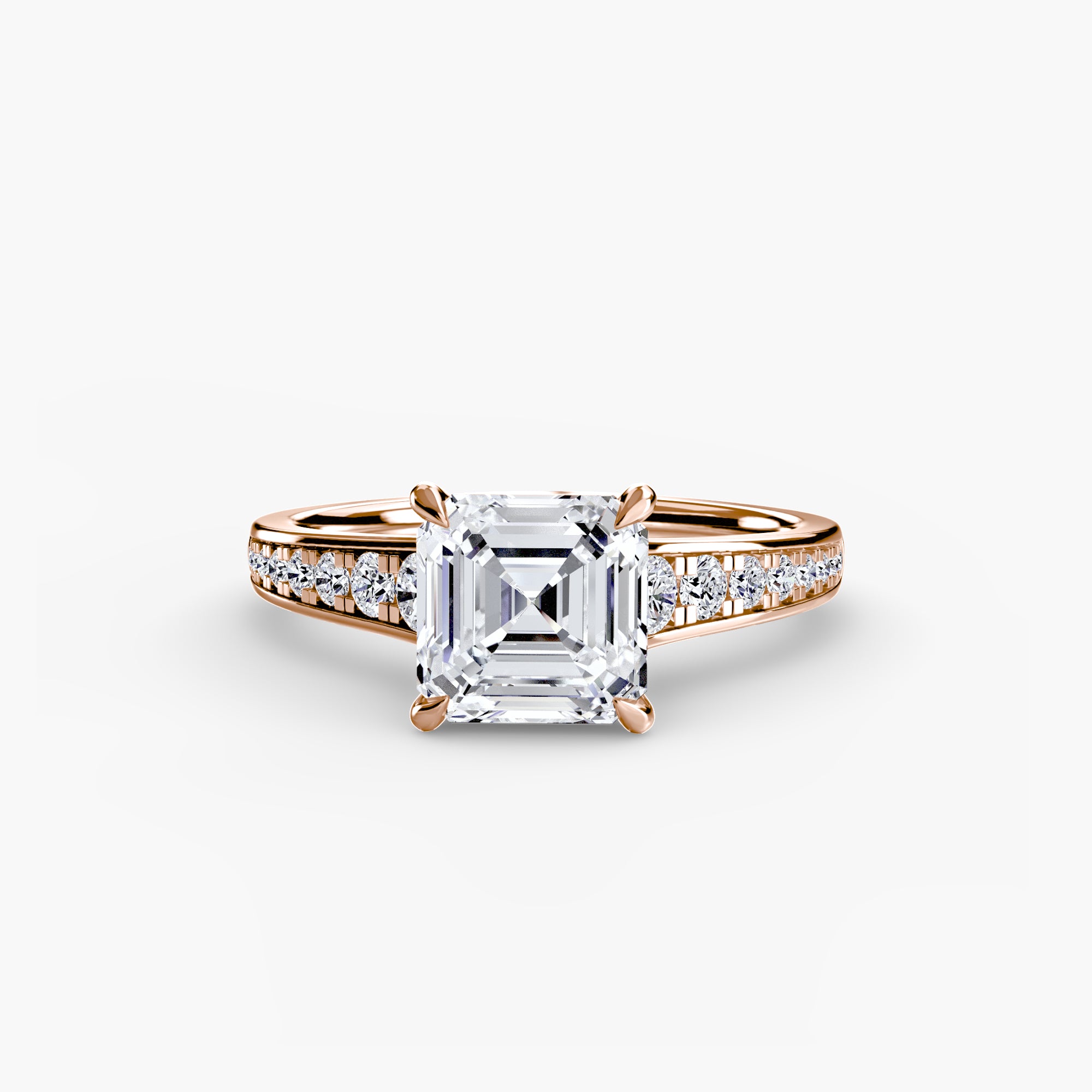 Keeper Solitaire Ring with Pavé