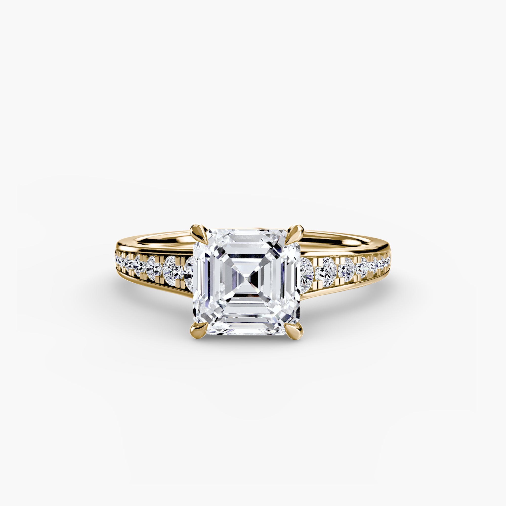 Keeper Solitaire Ring with Pavé