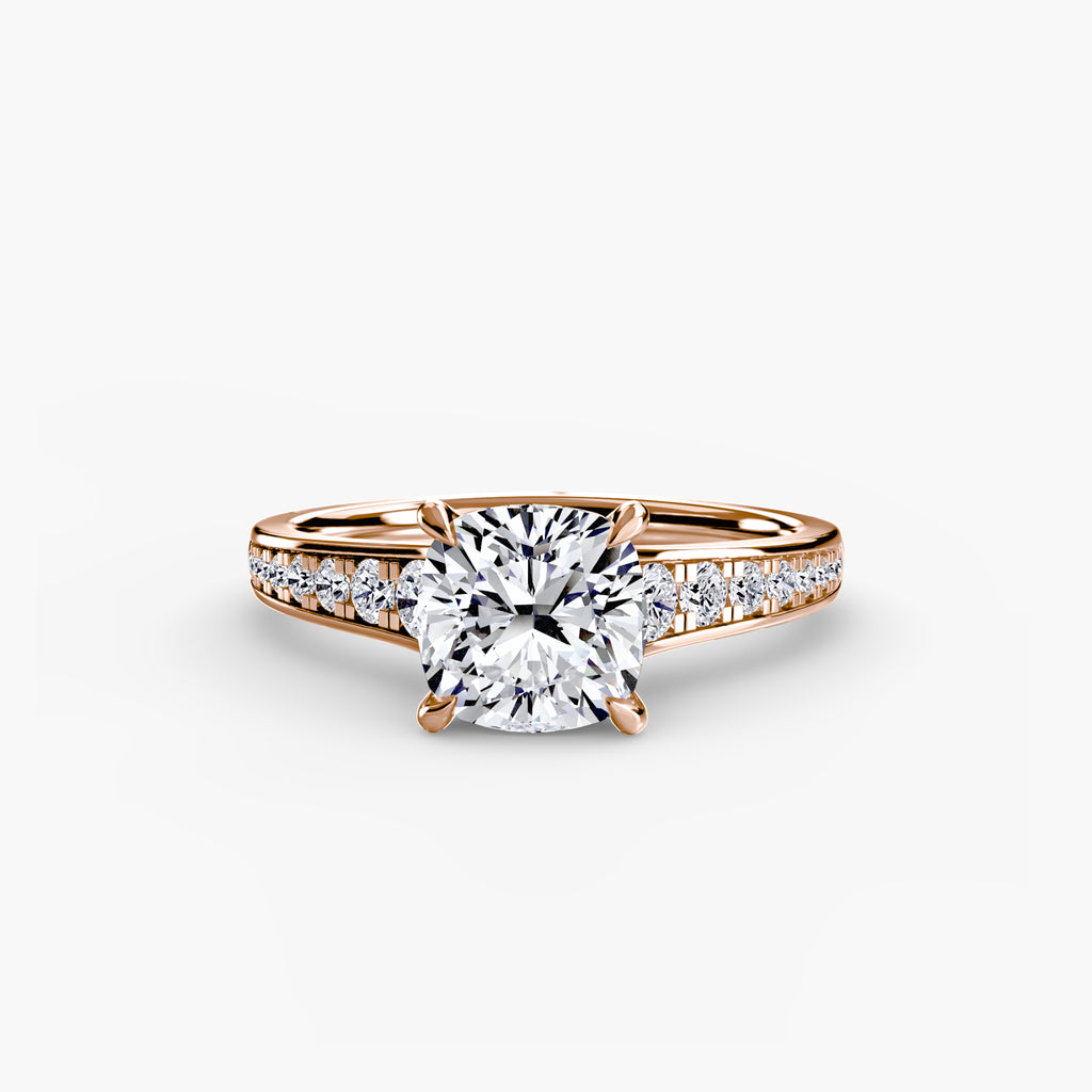 Keeper Solitaire Ring with Pavé