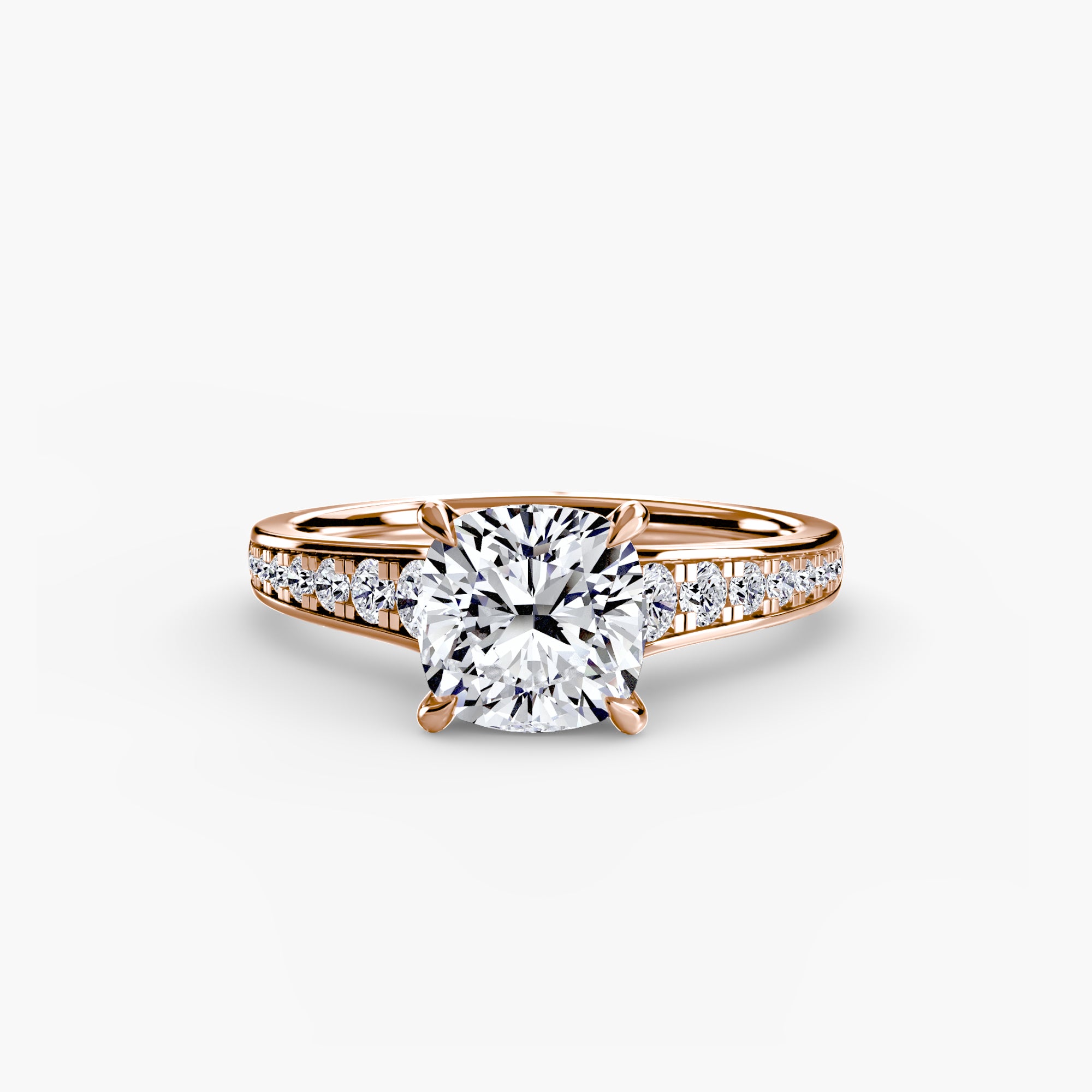 Keeper Solitaire Ring with Pavé