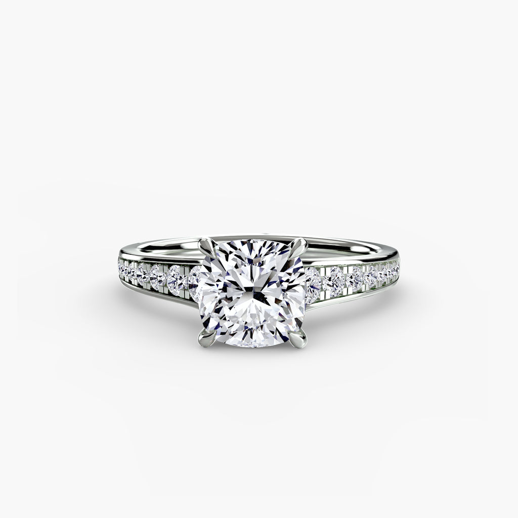 Keeper Solitaire Ring with Pavé