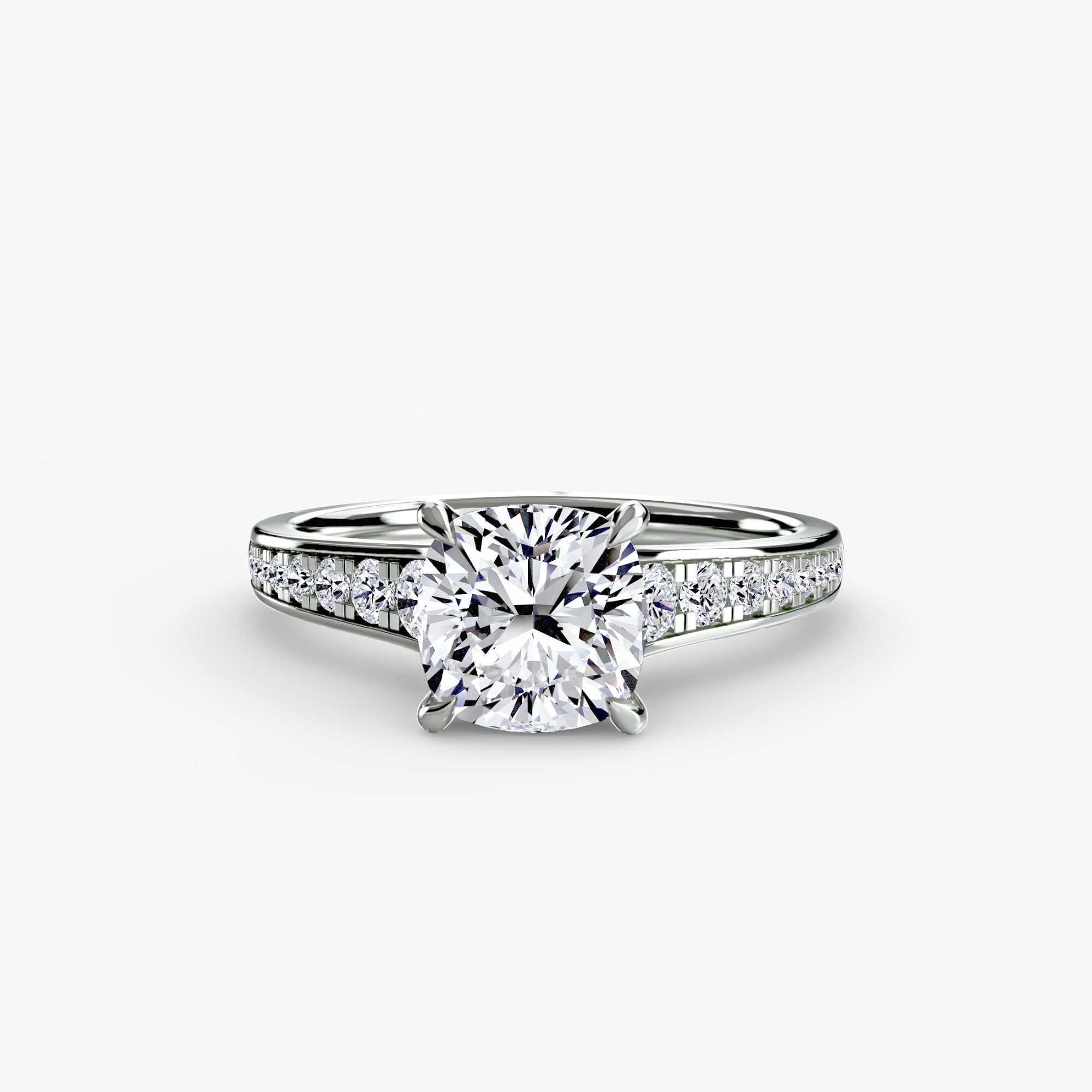 Keeper Solitaire Ring with Pavé