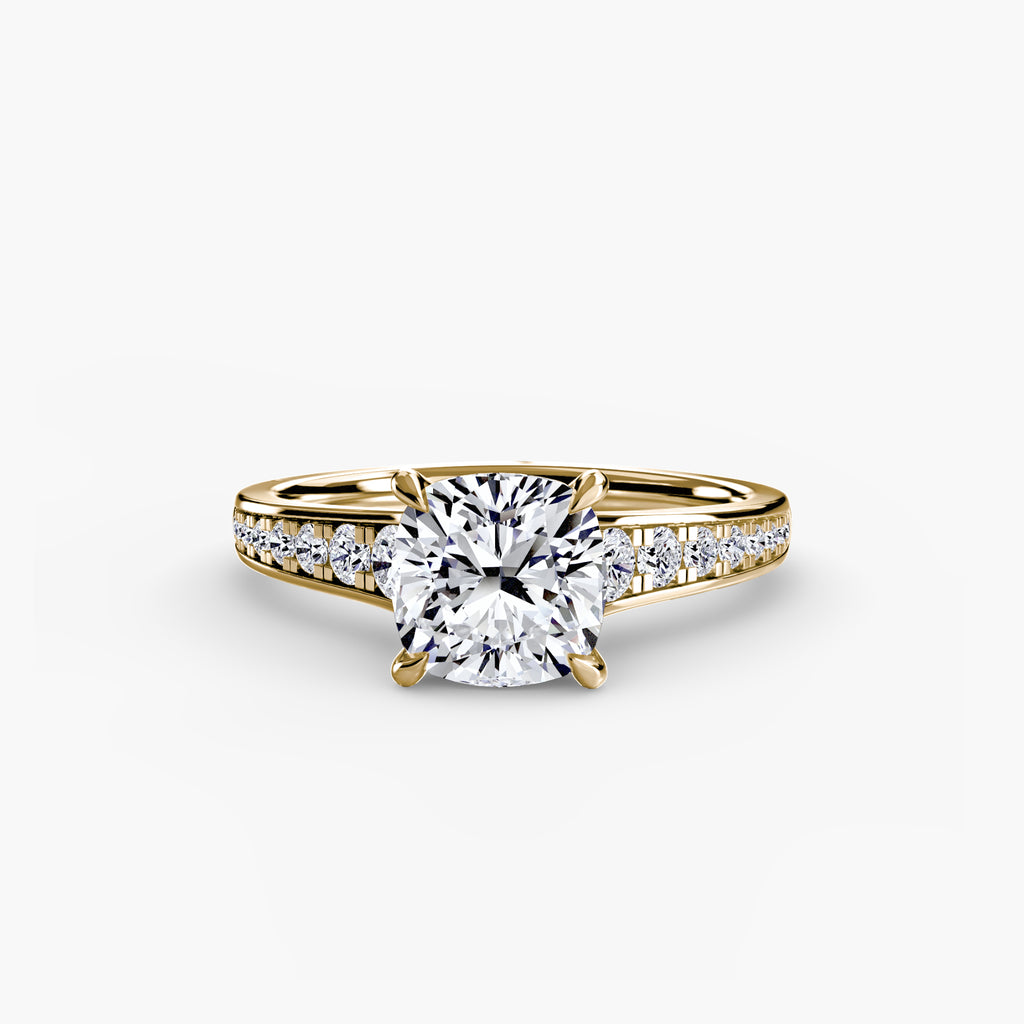 Keeper Solitaire Ring with Pavé
