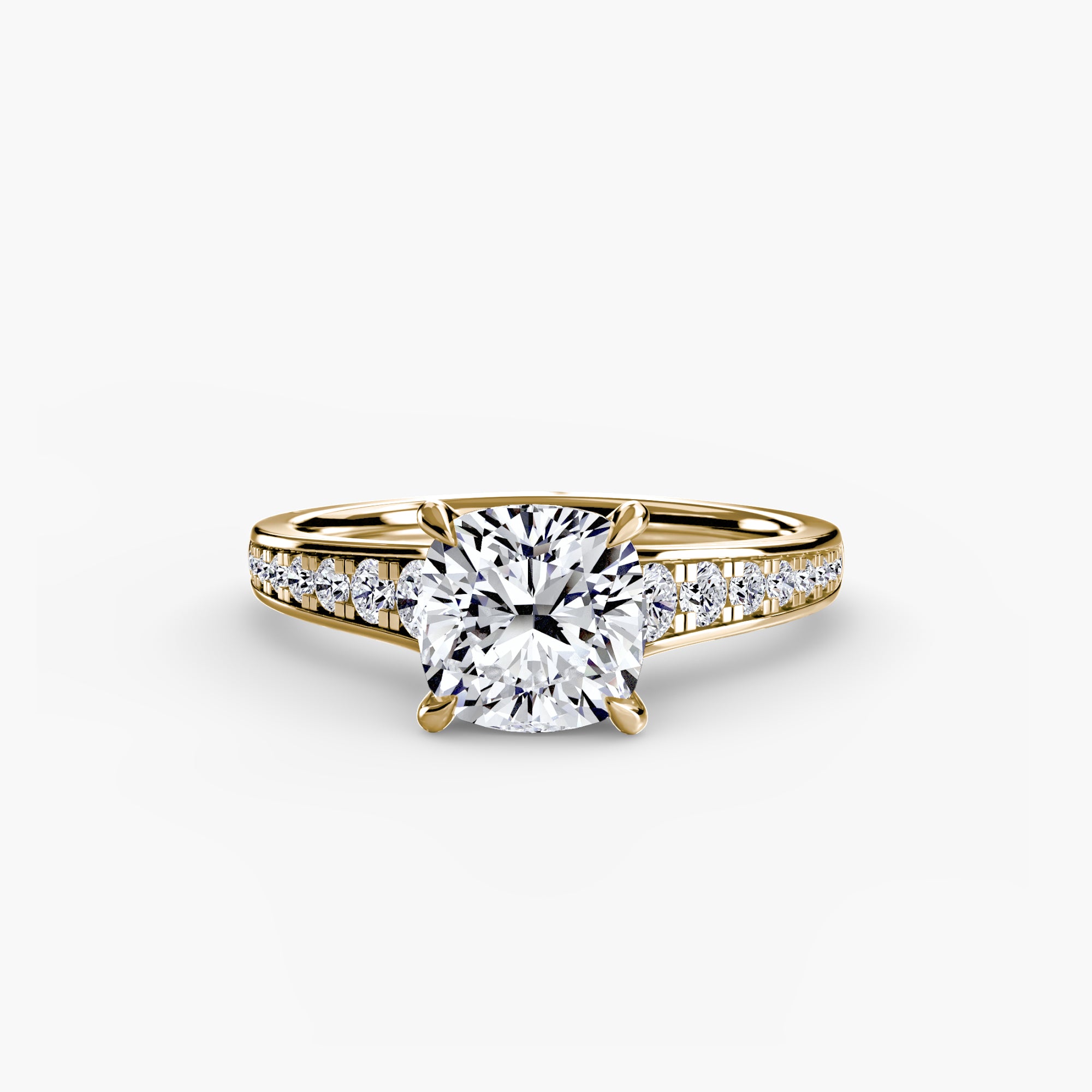Keeper Solitaire Ring with Pavé