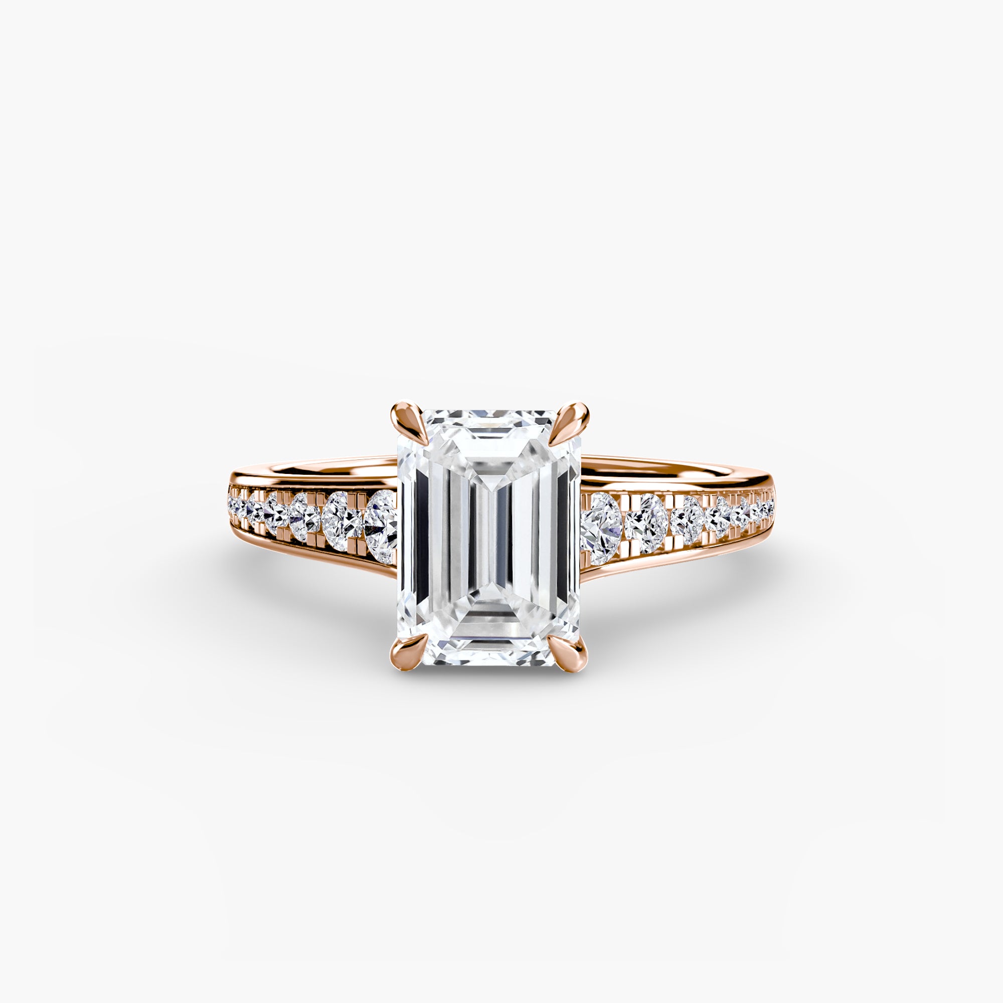 Keeper Solitaire Ring with Pavé