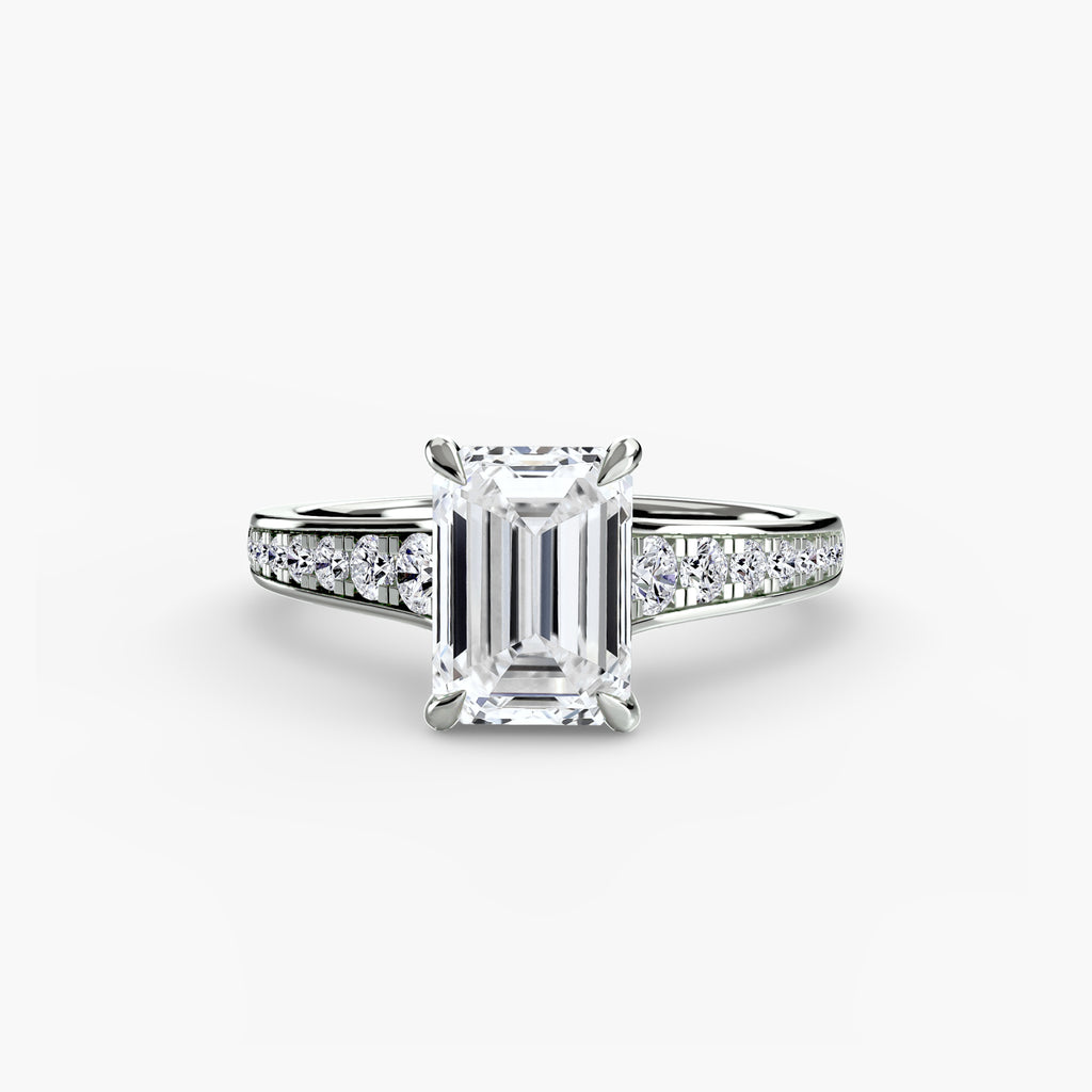Keeper Solitaire Ring with Pavé