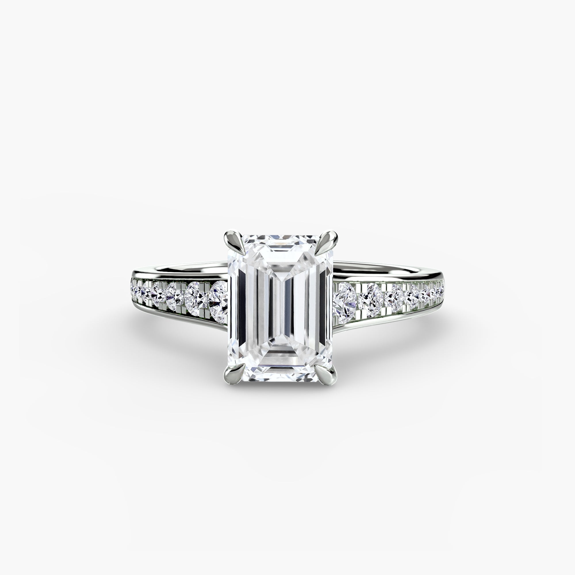 Keeper Solitaire Ring with Pavé