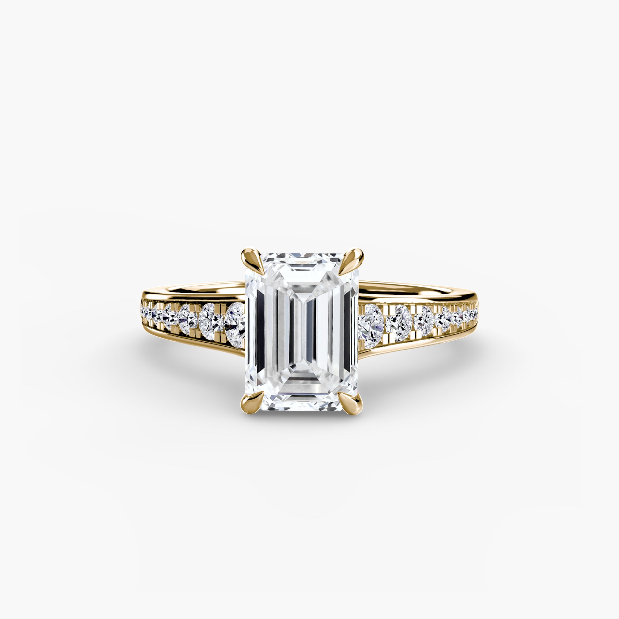 Keeper Solitaire Ring with Pavé