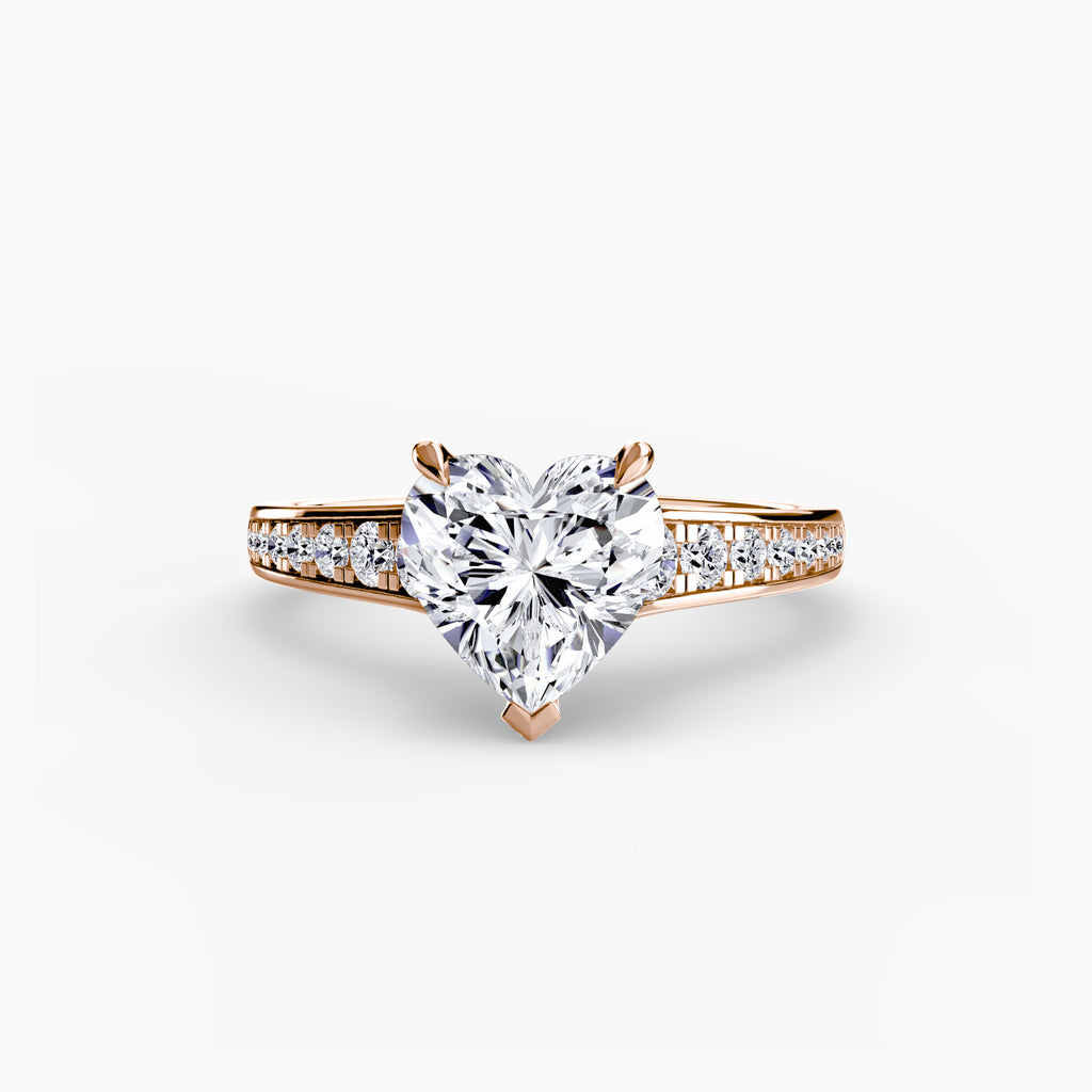 Keeper Solitaire Ring with Pavé