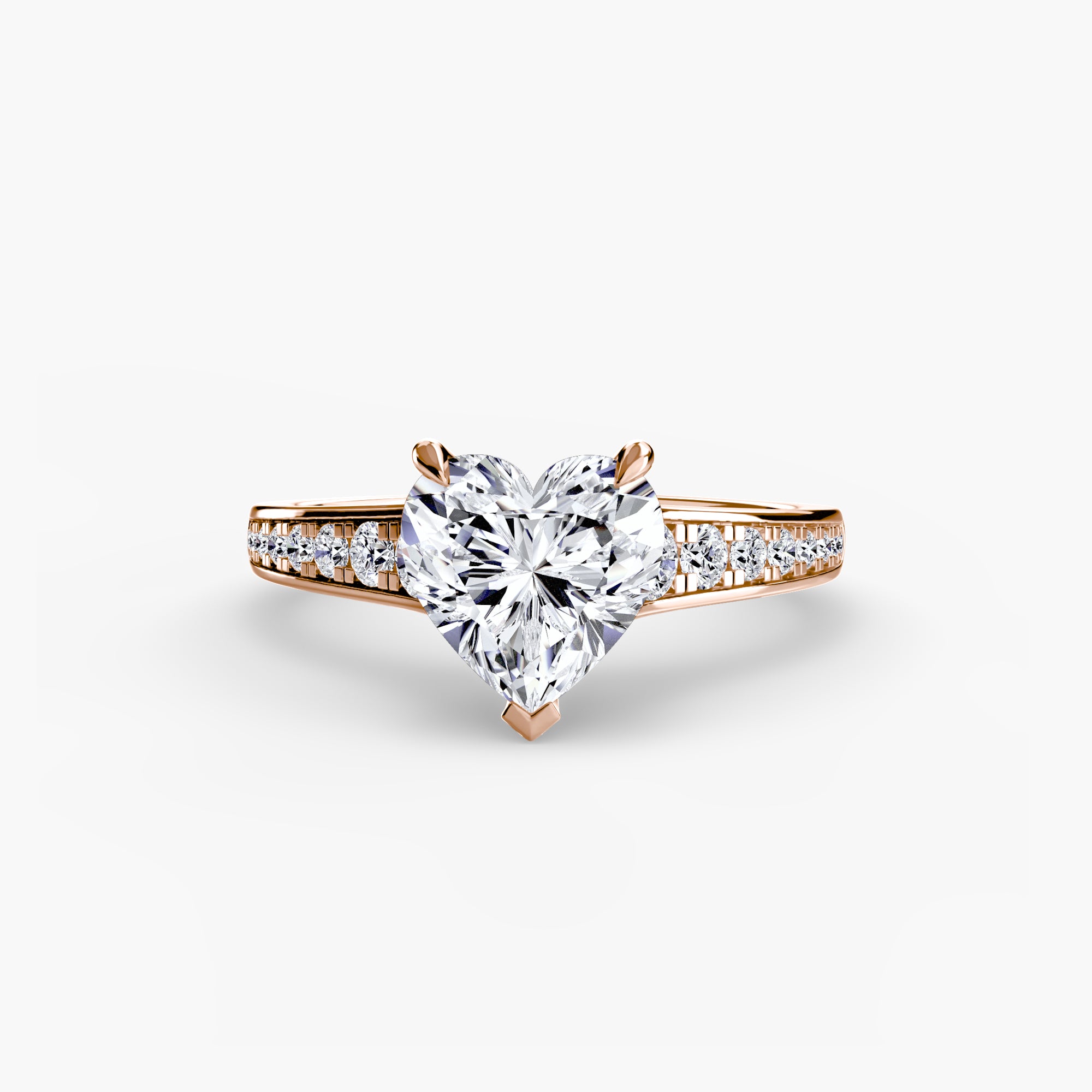 Keeper Solitaire Ring with Pavé