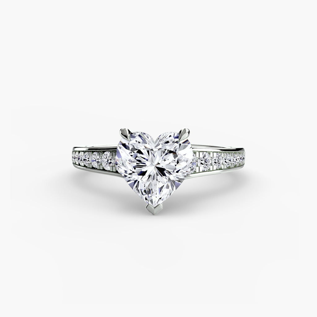 Keeper Solitaire Ring with Pavé