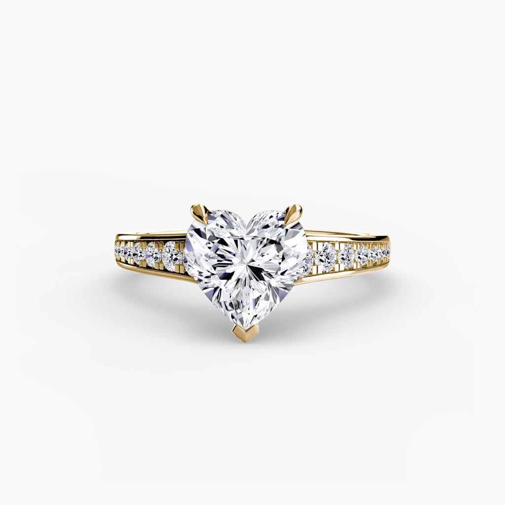 Keeper Solitaire Ring with Pavé