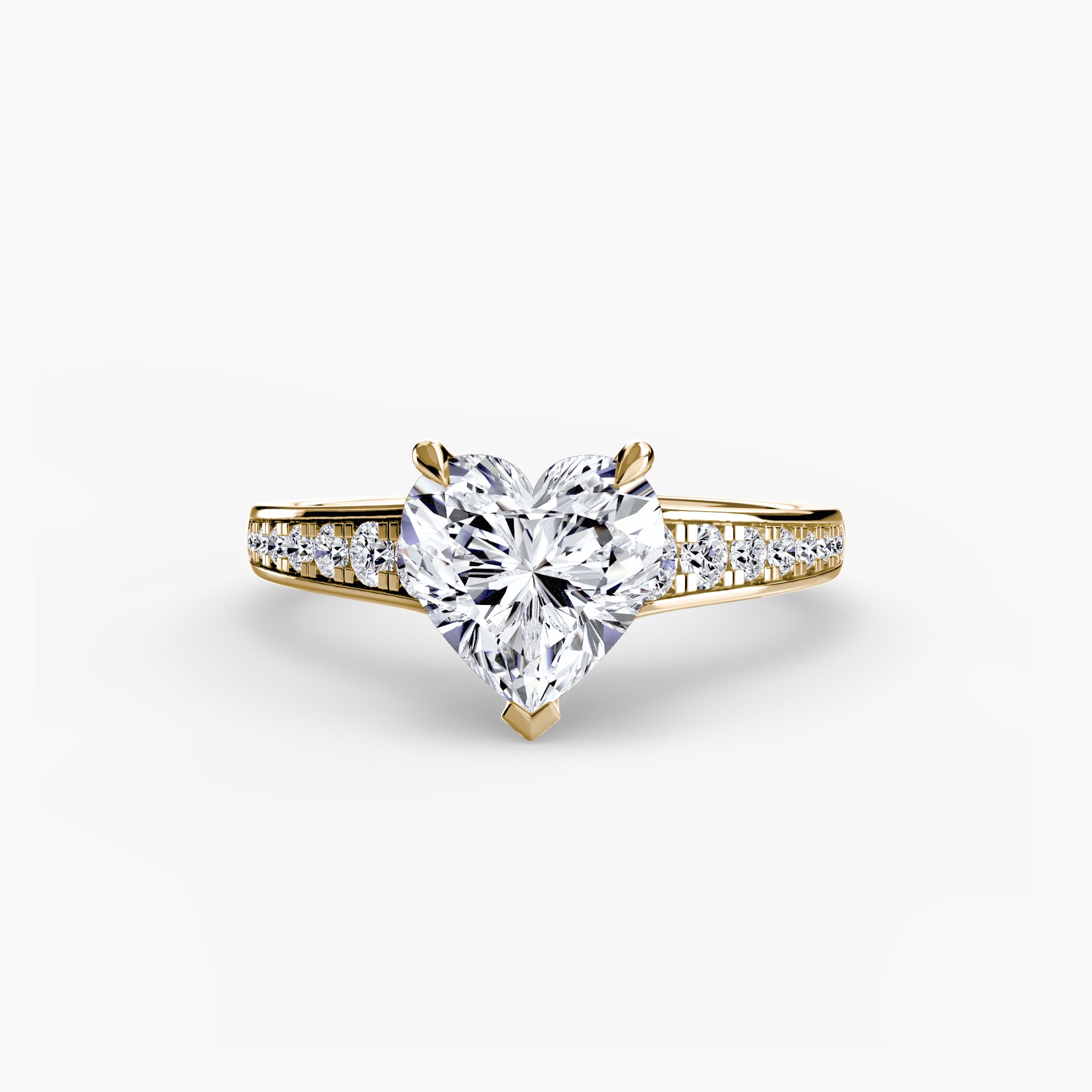 Keeper Solitaire Ring with Pavé