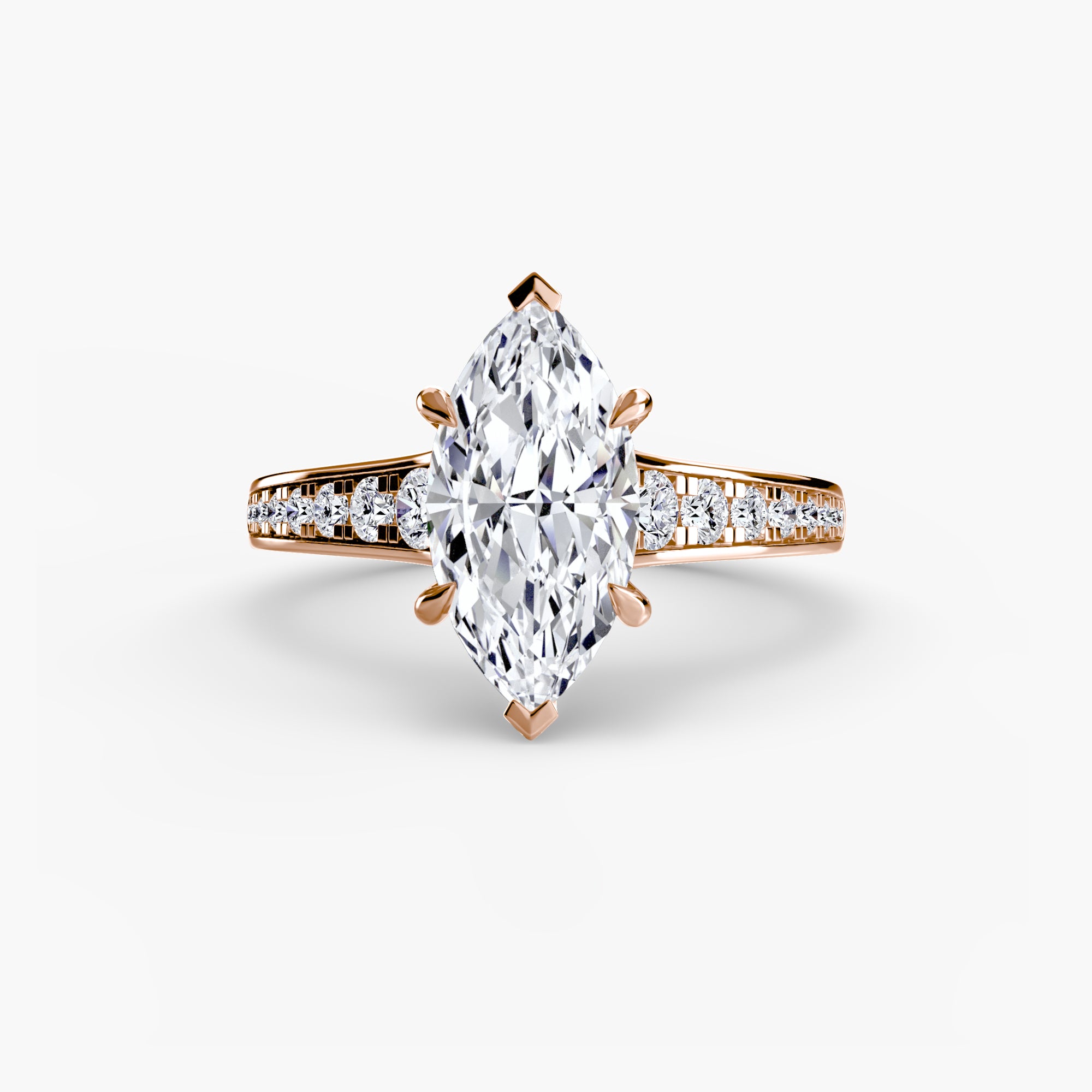 Keeper Solitaire Ring with Pavé