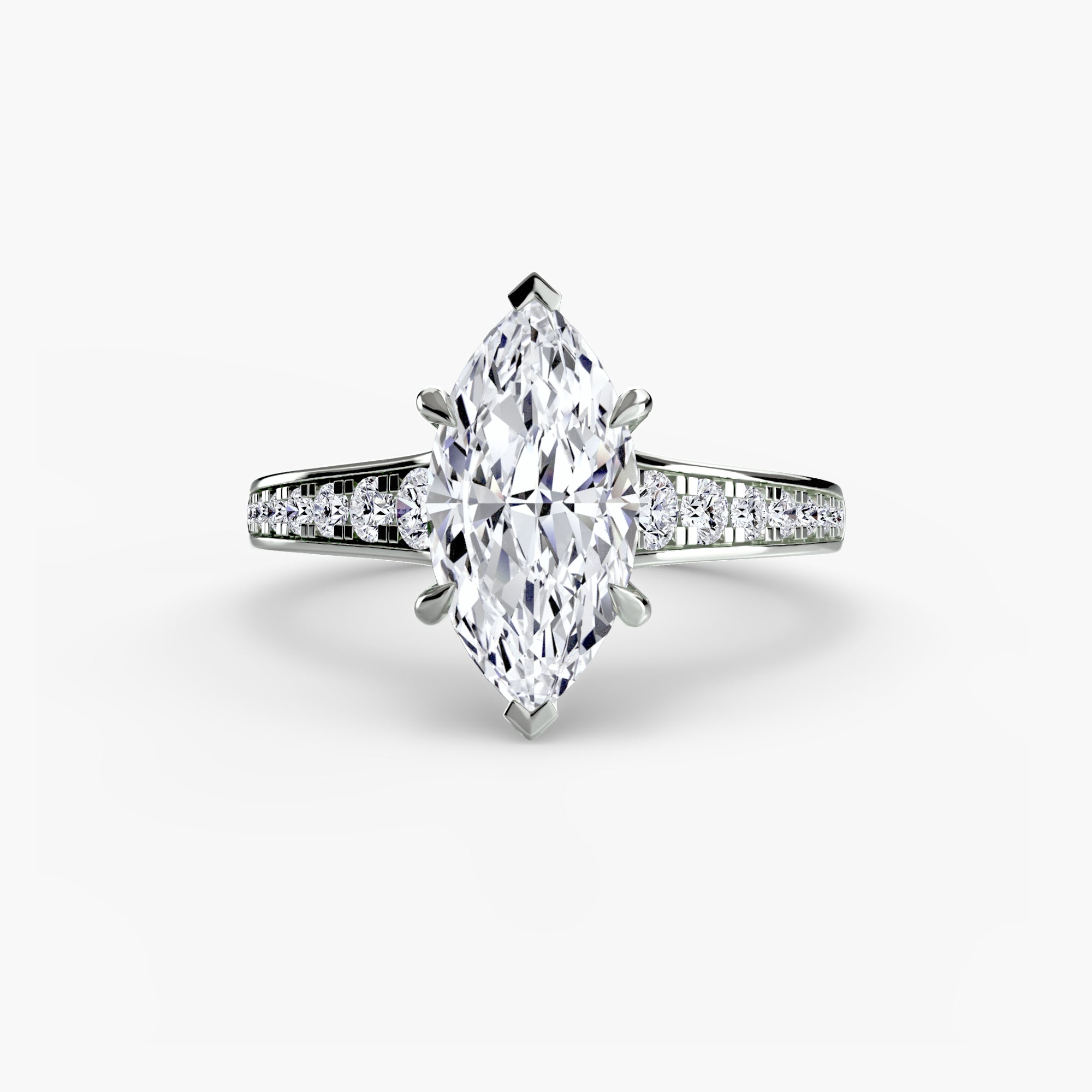 Keeper Solitaire Ring with Pavé
