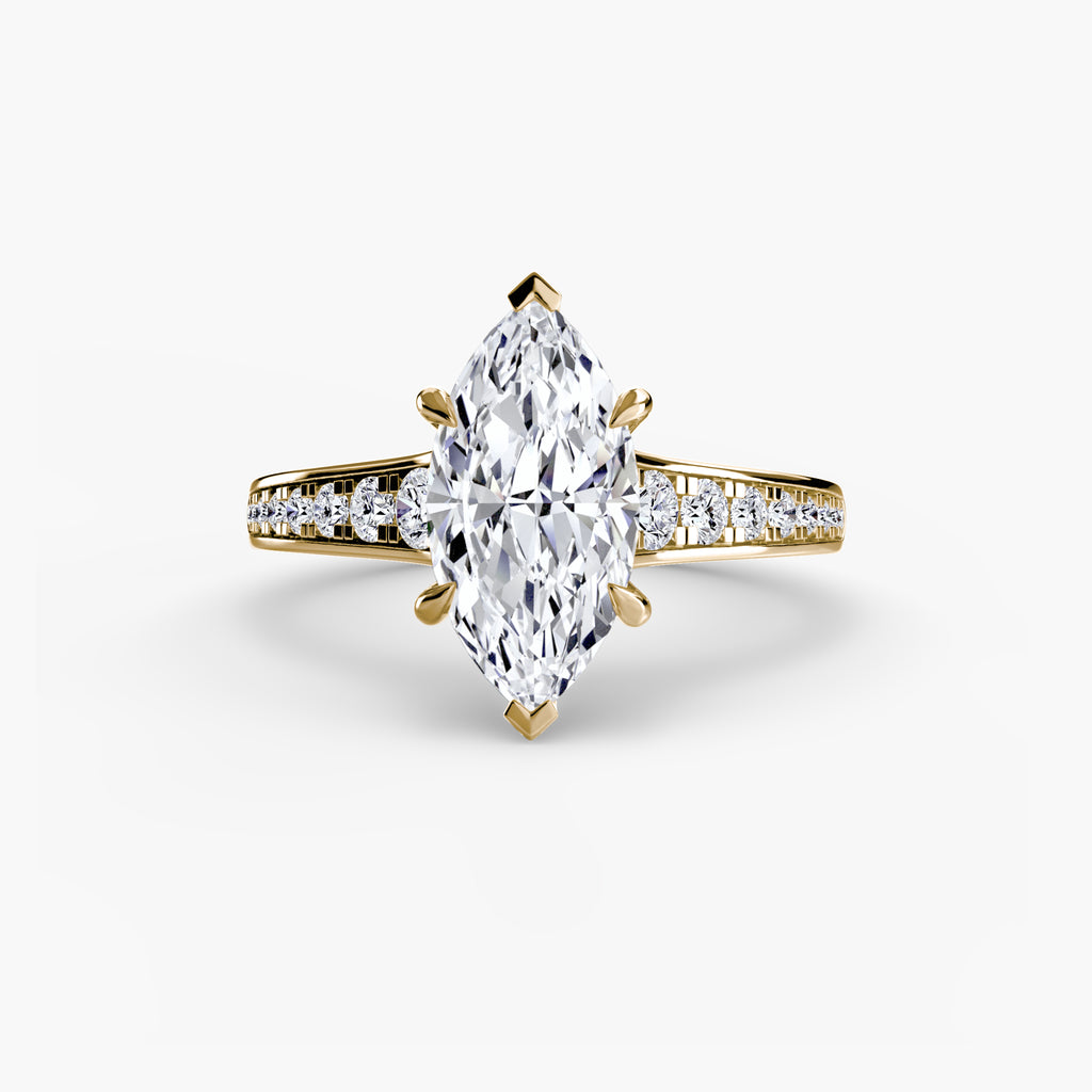 Keeper Solitaire Ring with Pavé