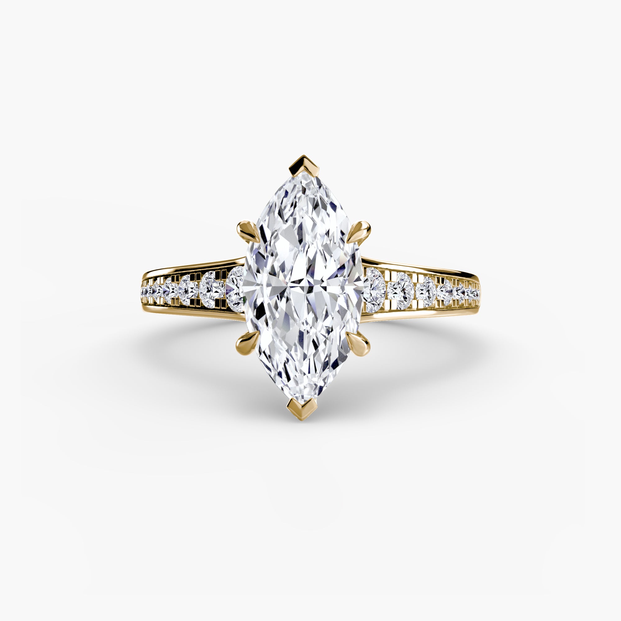 Keeper Solitaire Ring with Pavé