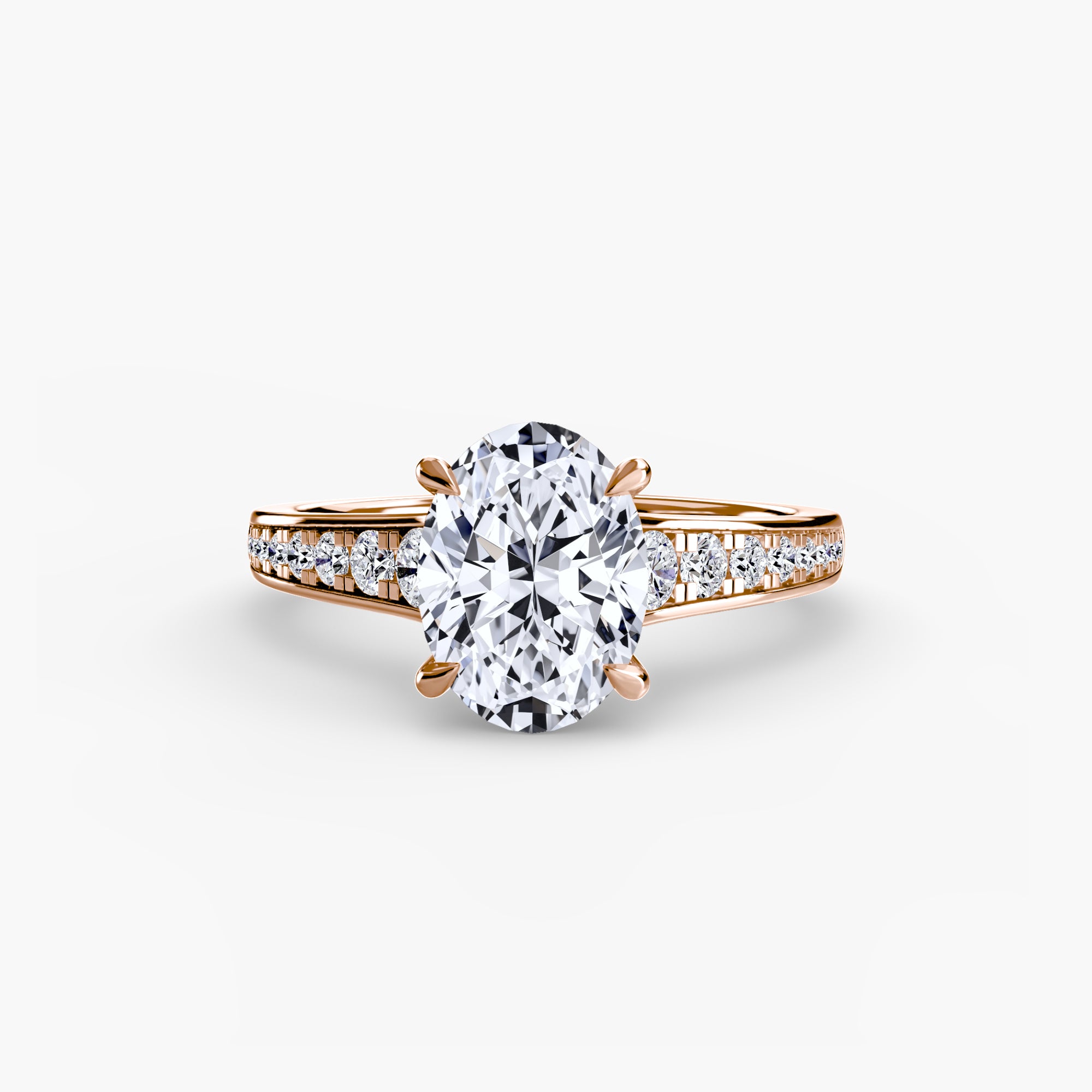 Keeper Solitaire Ring with Pavé