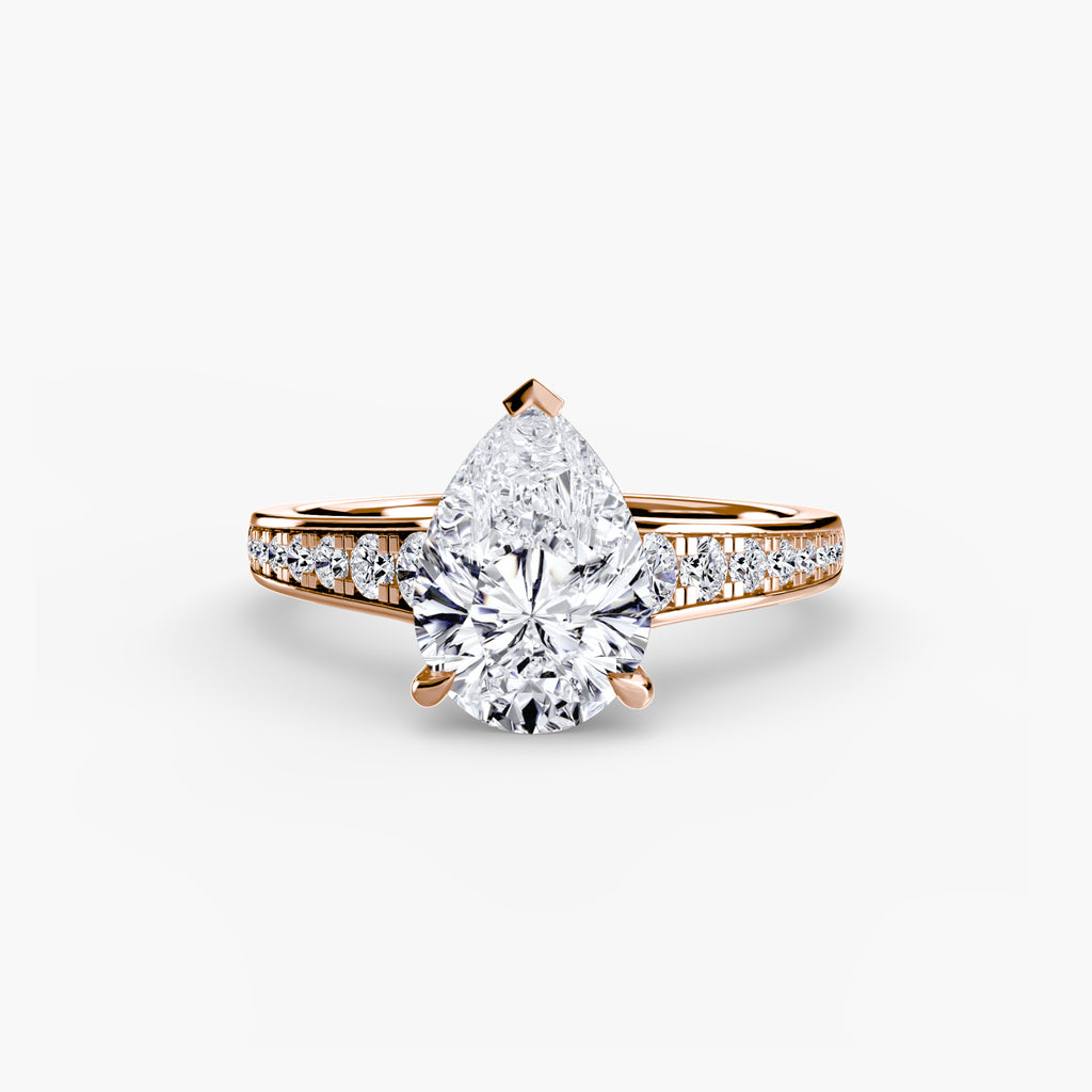 Keeper Solitaire Ring with Pavé