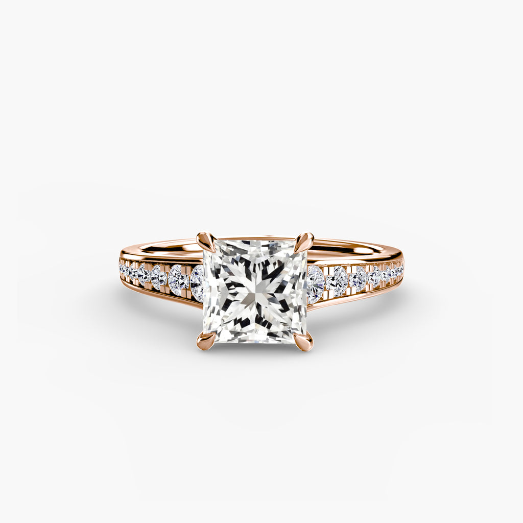 Keeper Solitaire Ring with Pavé