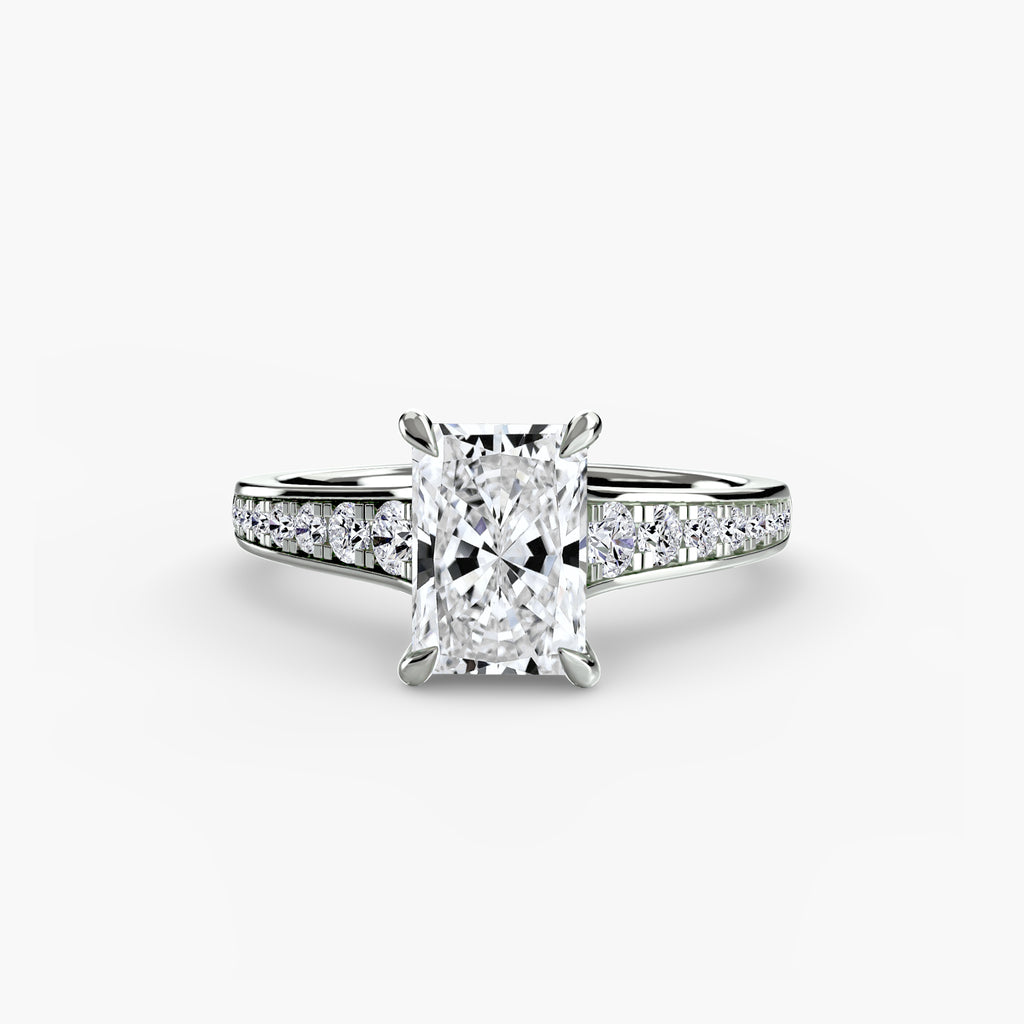 Keeper Solitaire Ring with Pavé