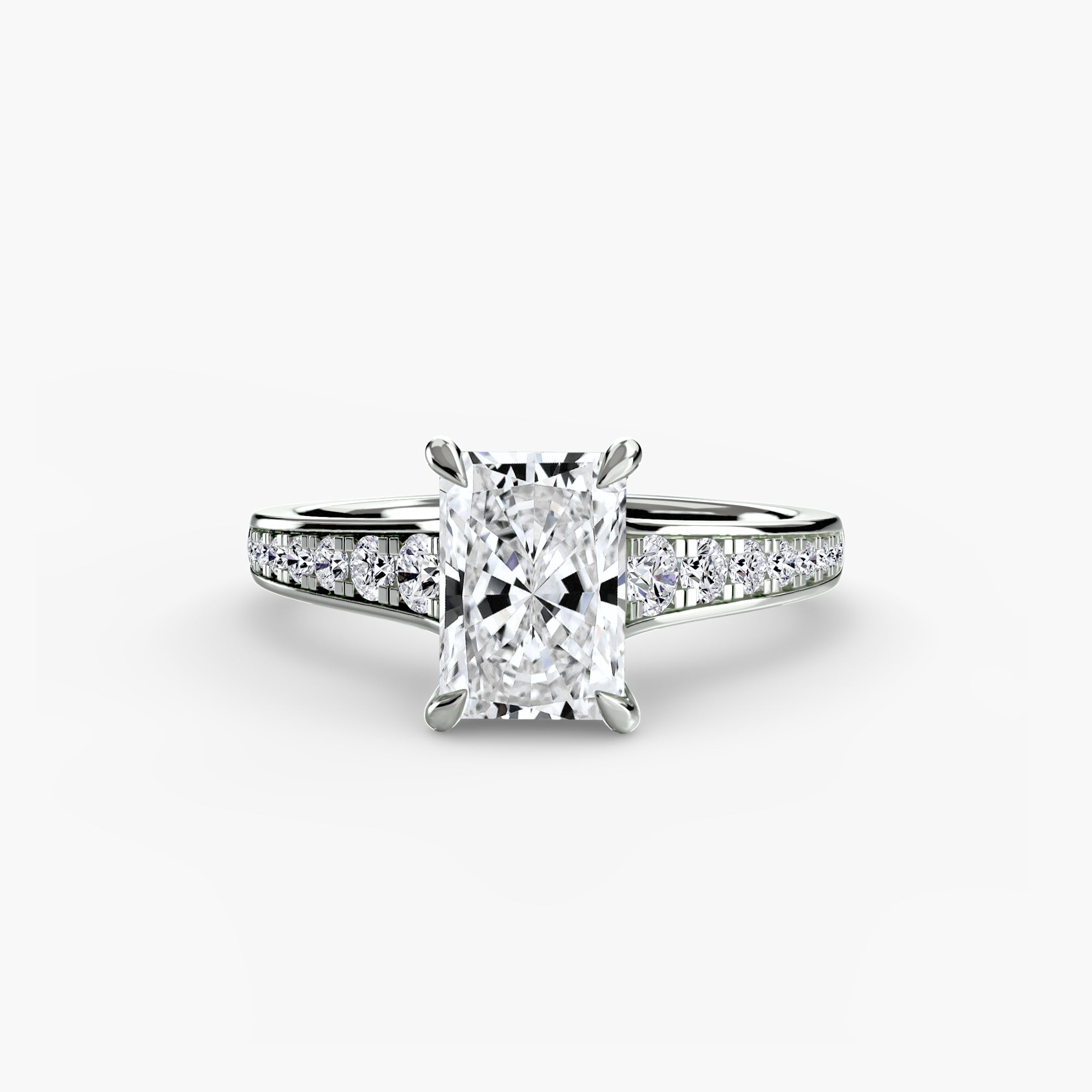 Keeper Solitaire Ring with Pavé